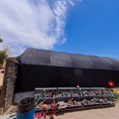 Pots and Sculptures Display