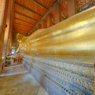 Golden Reclining Buddha (Feet)