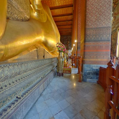 Golden Reclining Buddha (Head