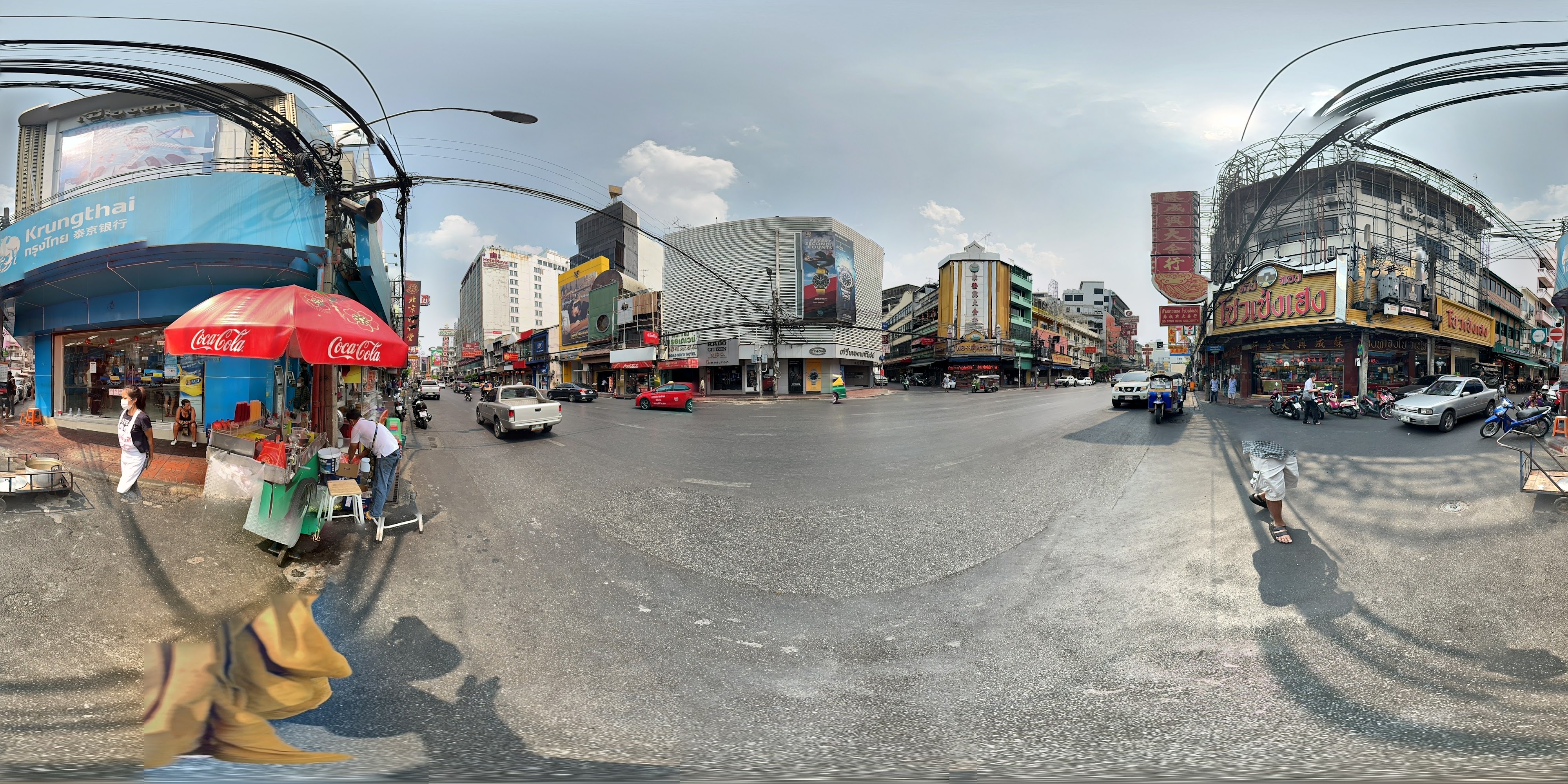 Busy Urban Intersection Streetlife