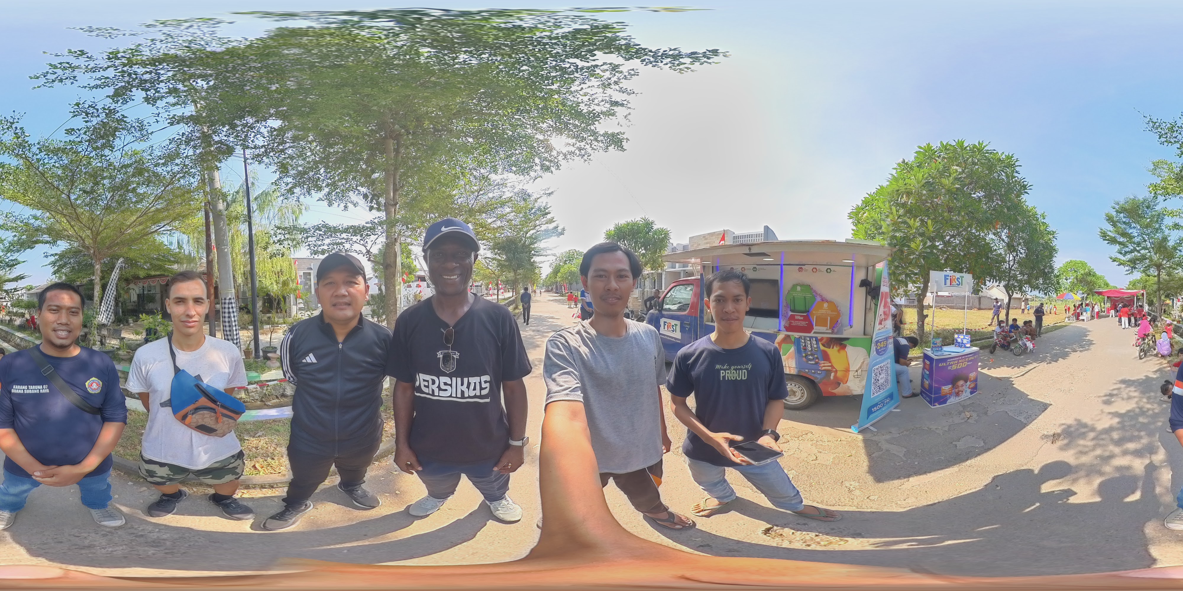 Friends at Street Food Gathering