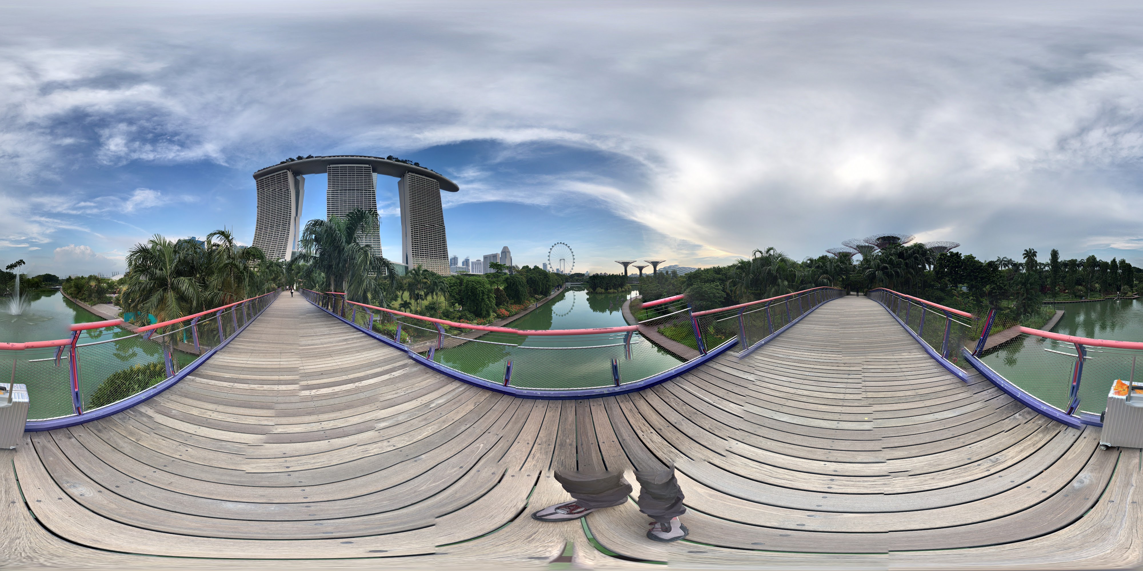 Towers, Bridge, and Nature.