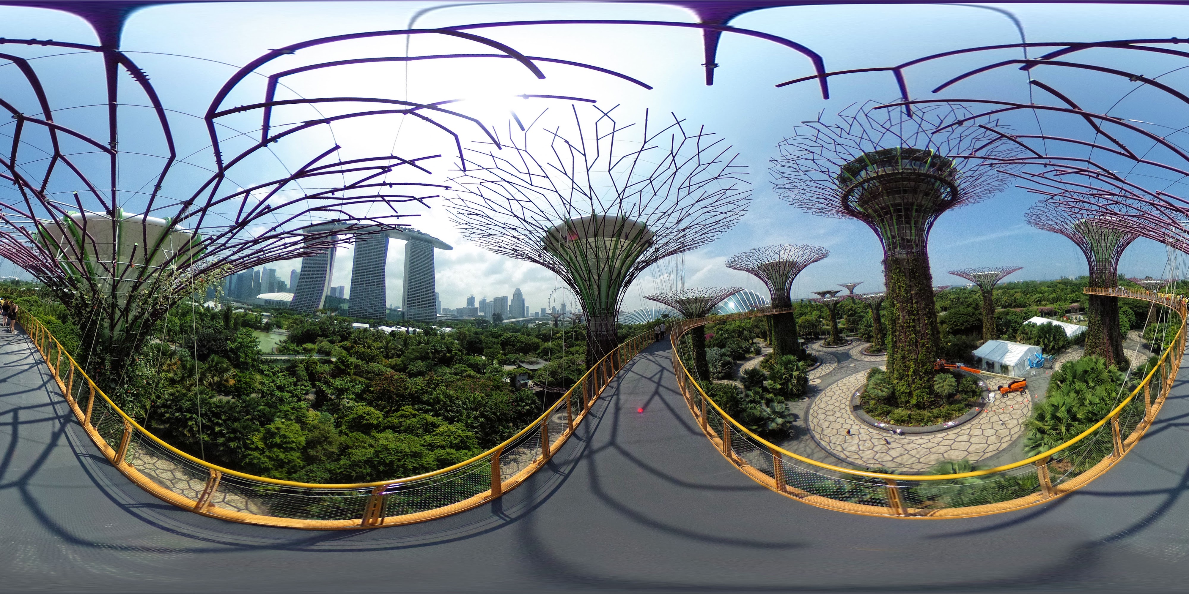 Exotic Urban Skybridge Structure