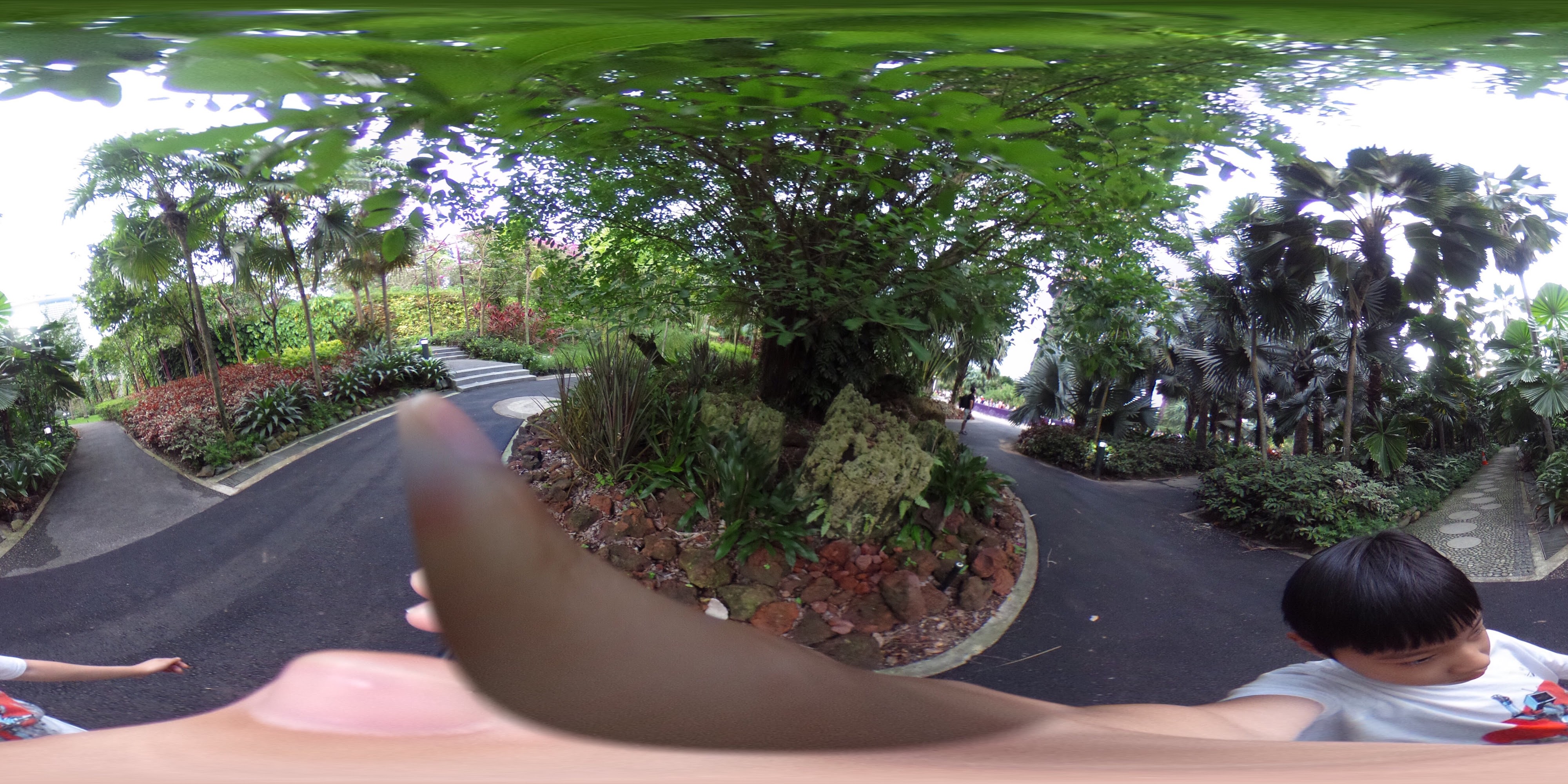 Lush Garden with Children