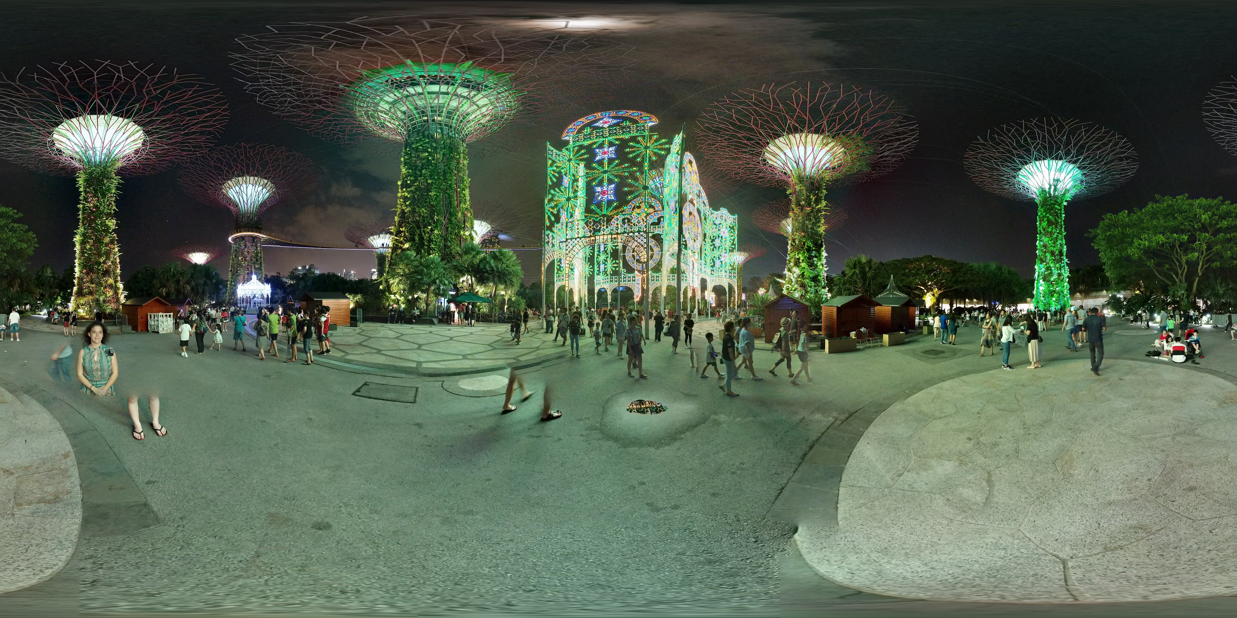 Lit Night canopies and structures