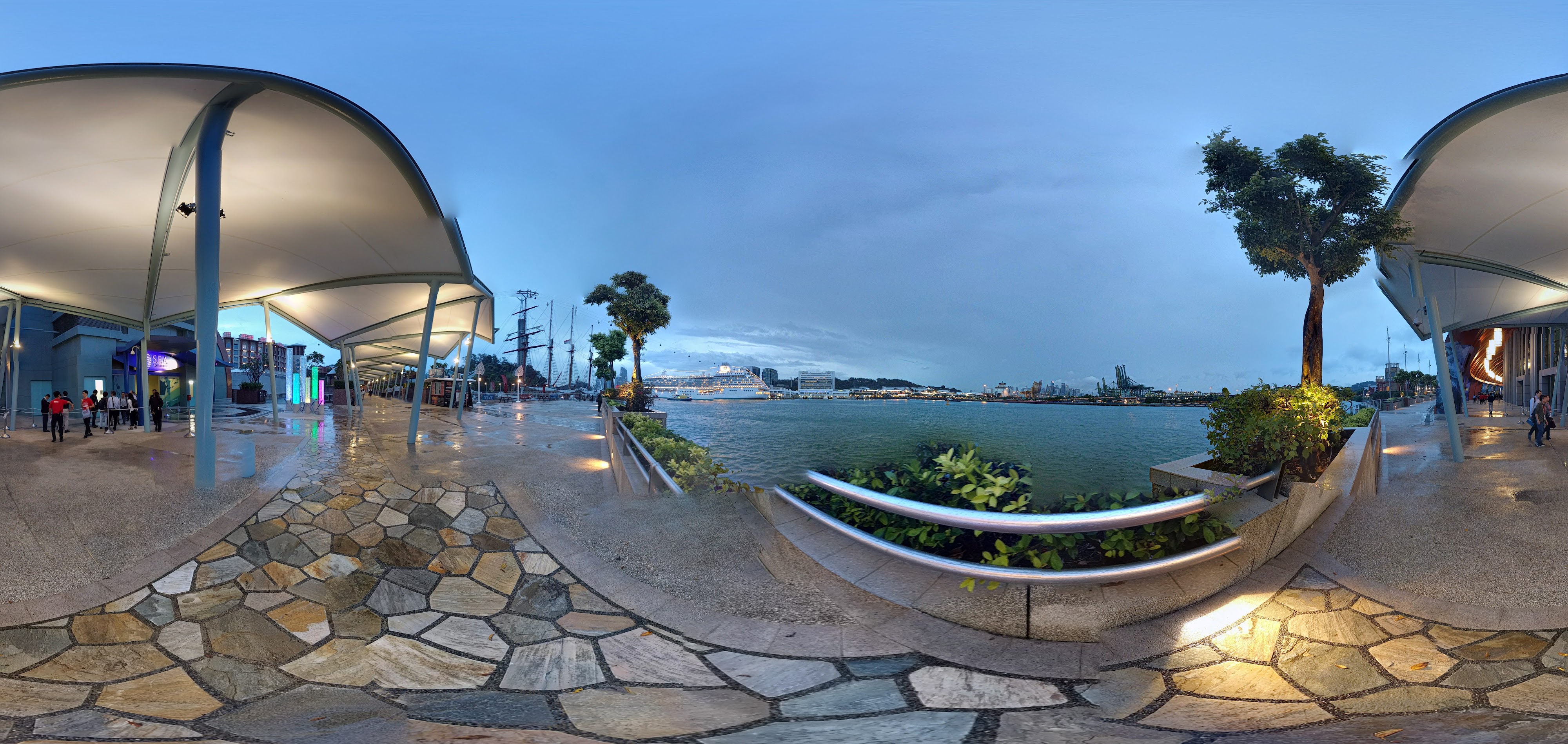 Waterside Pathway at Dusk