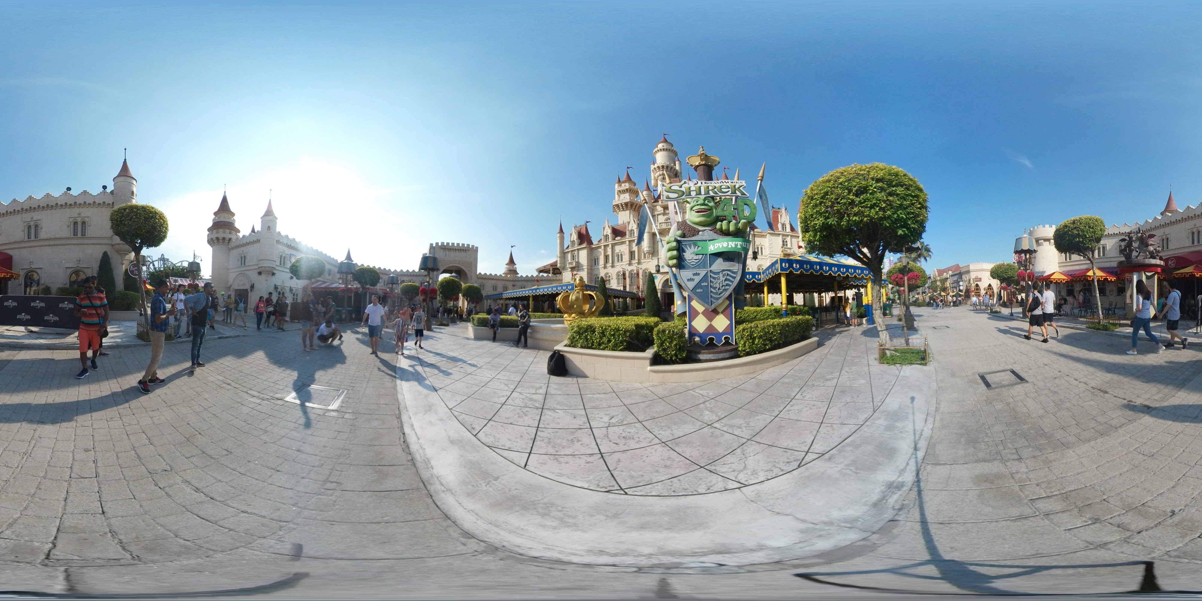 Vibrant Theme Park Entrance Showcase