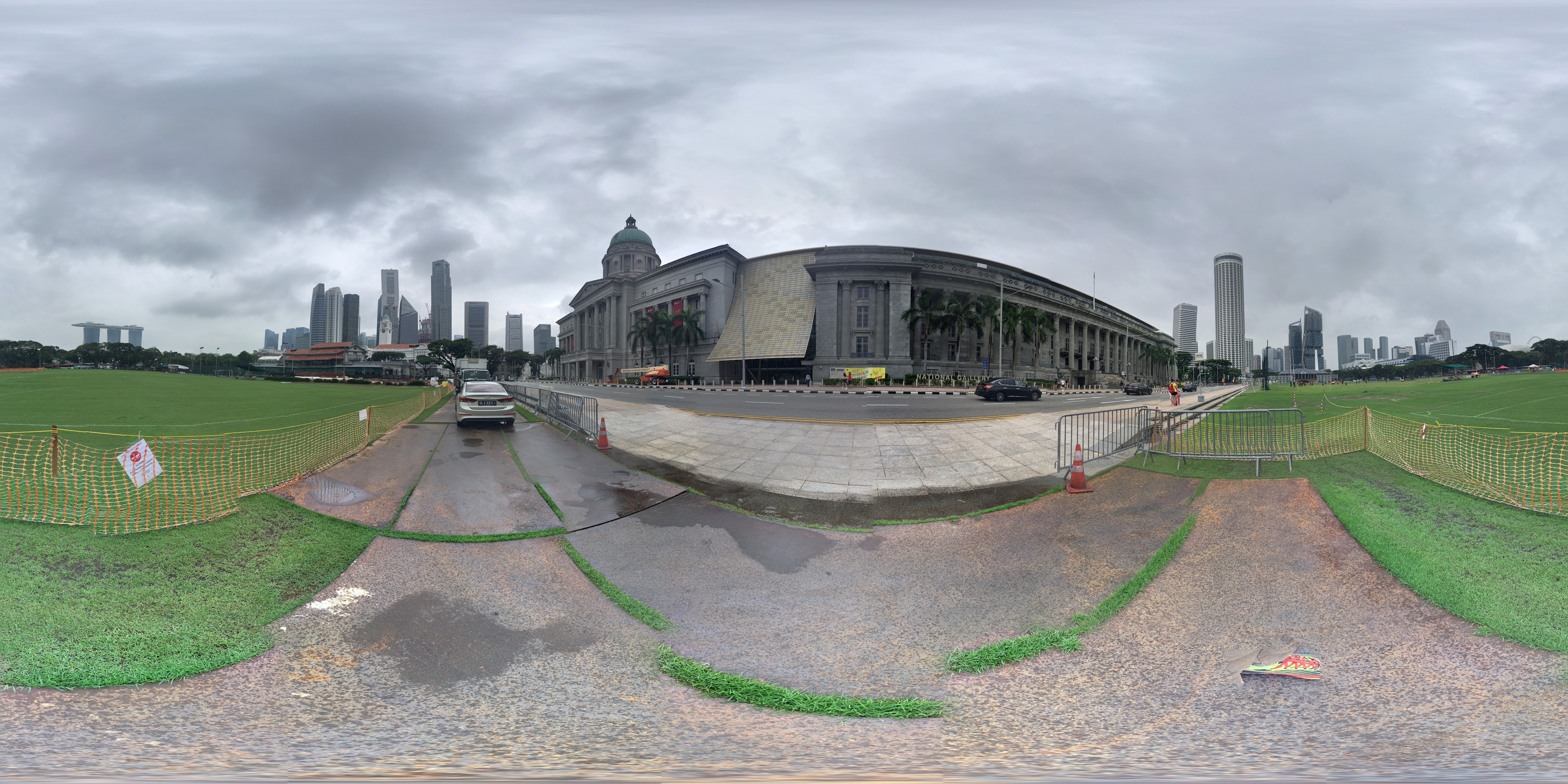 Historic Building and Modern Skyline