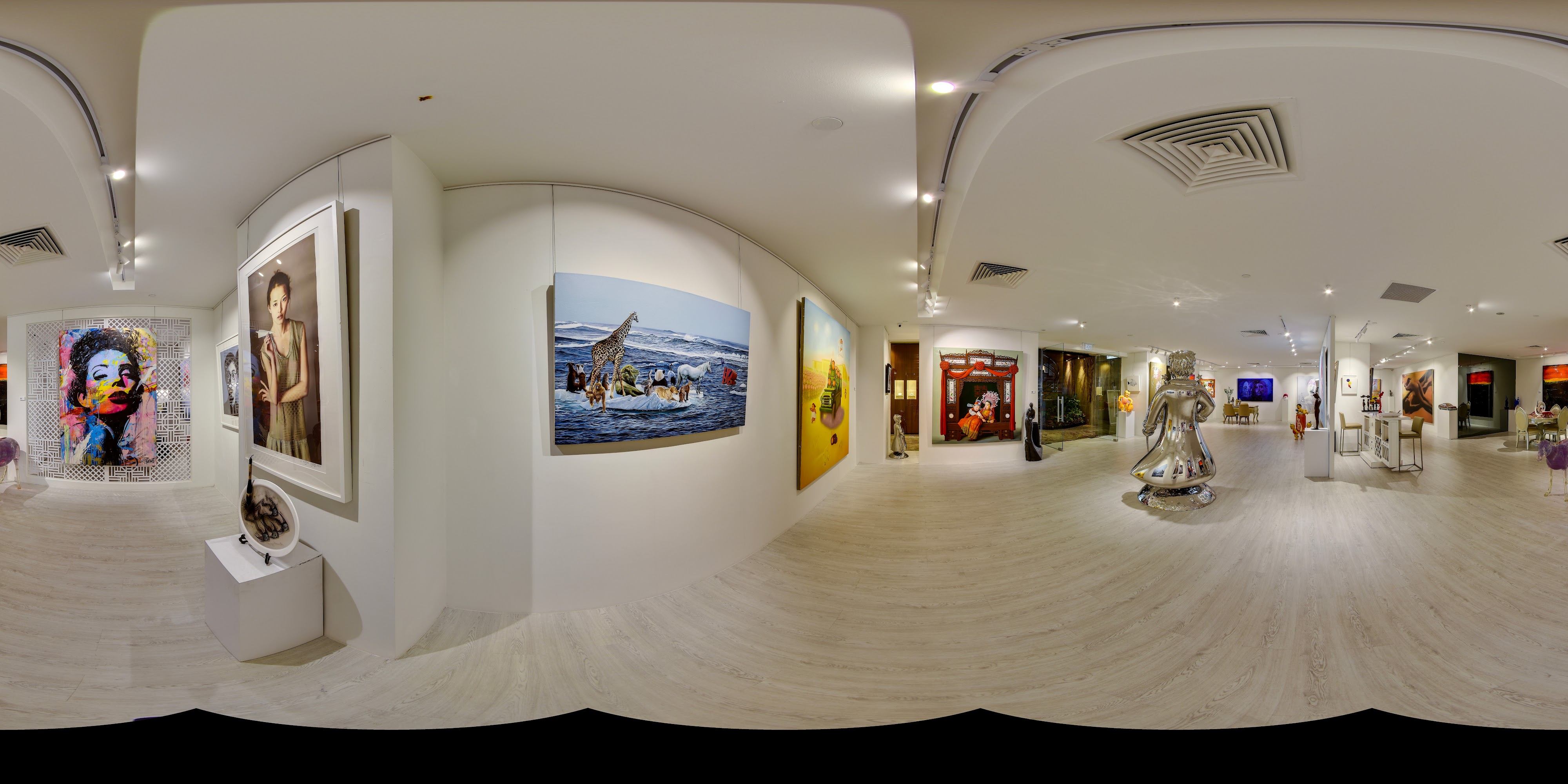 Modern Art Hallway Display