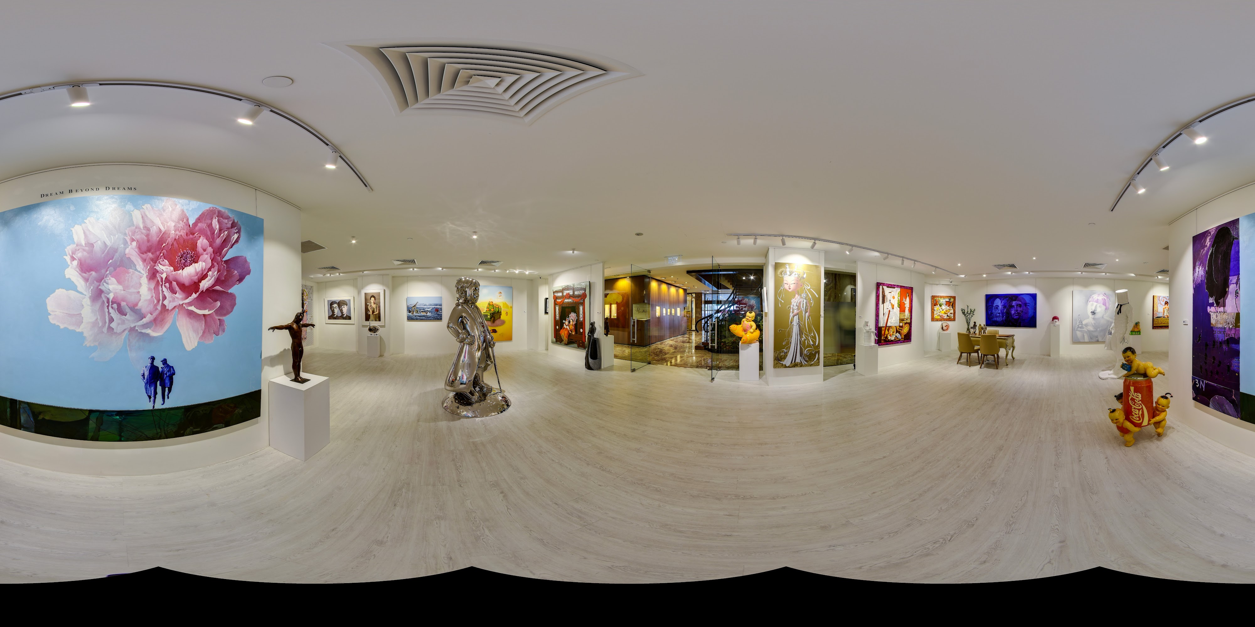 Art Show with Diverse Exhibits