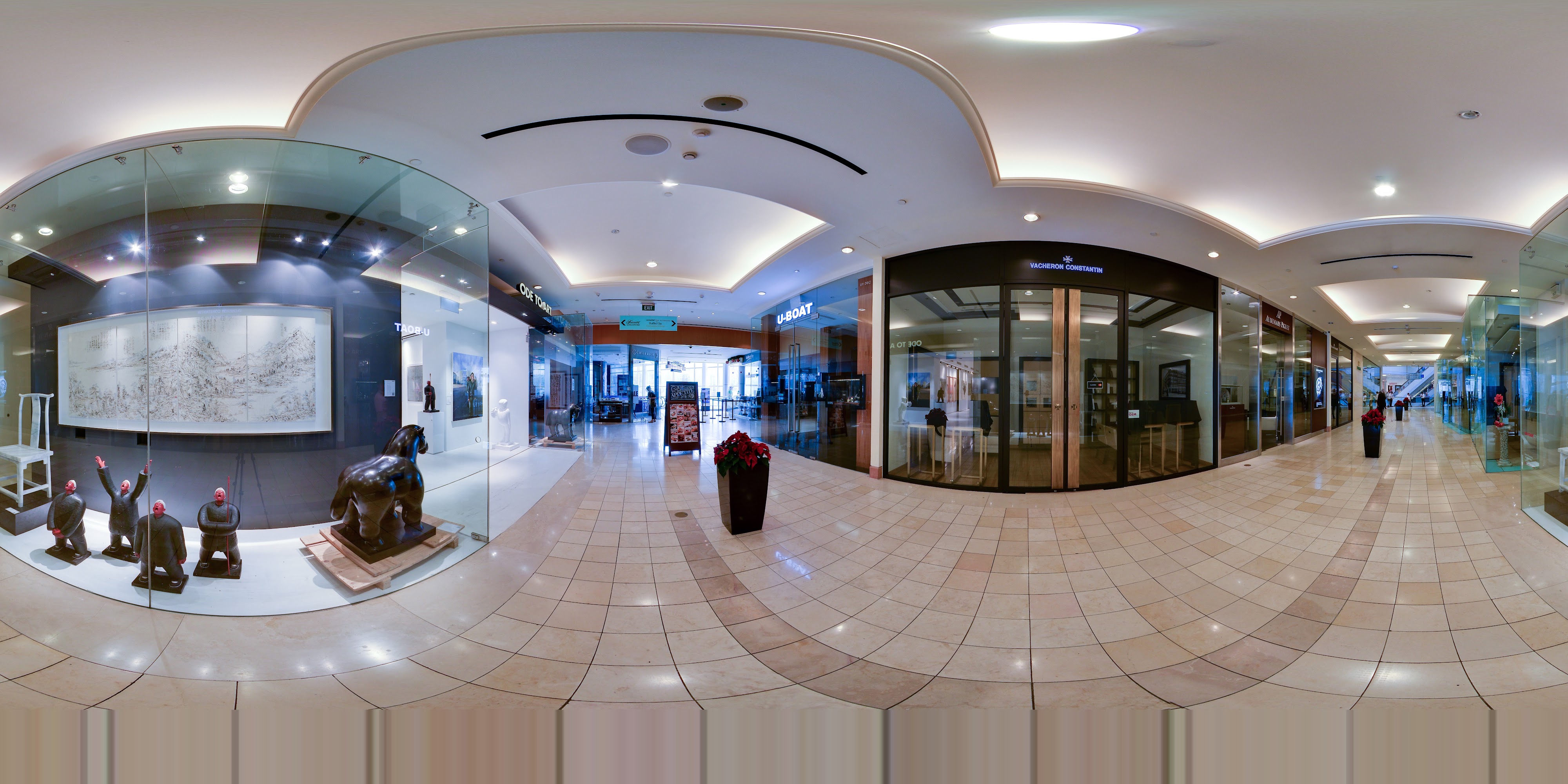 Modern Indoor Art Gallery Corridor