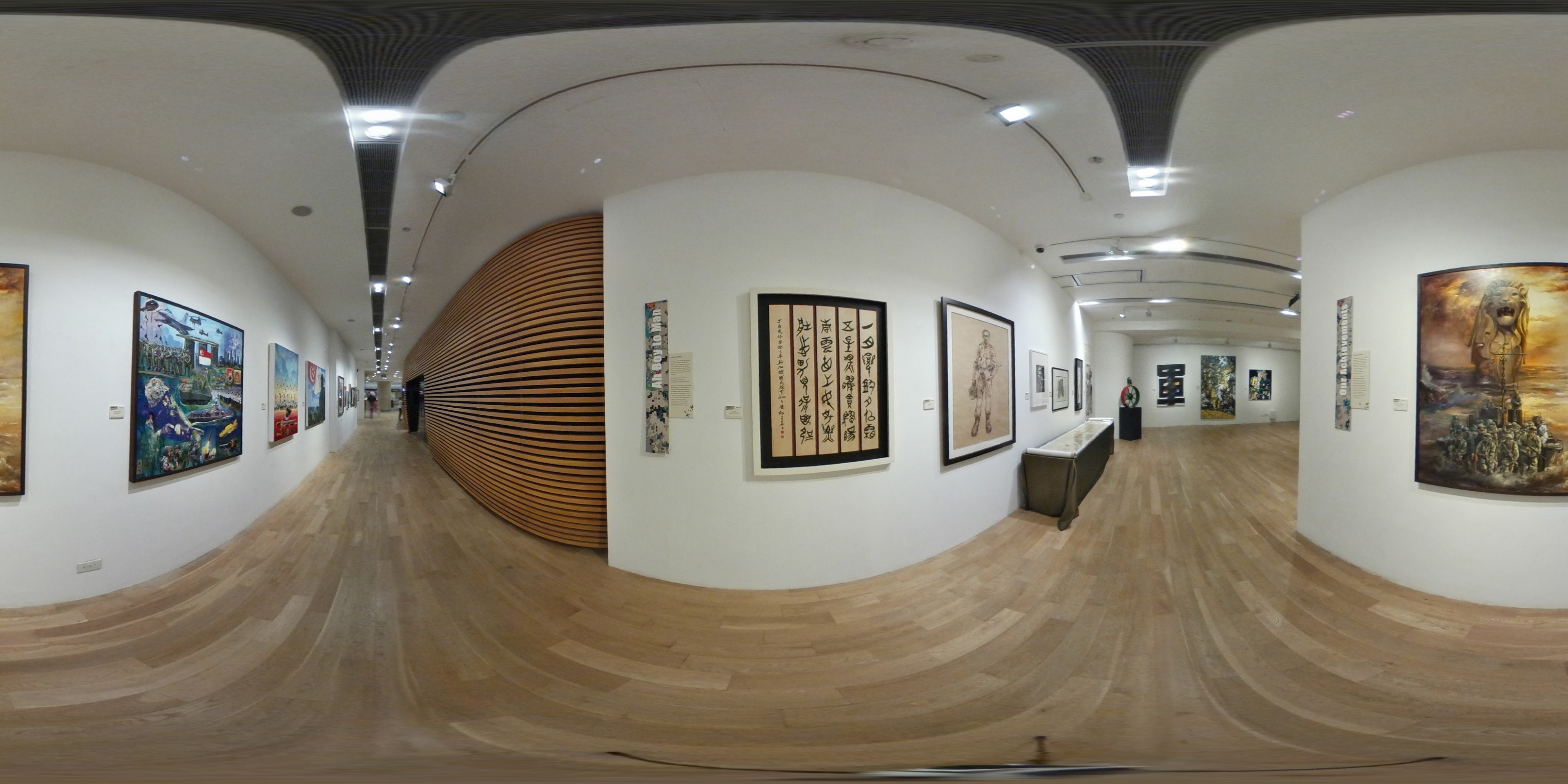 Modern Art Exhibit Hallway