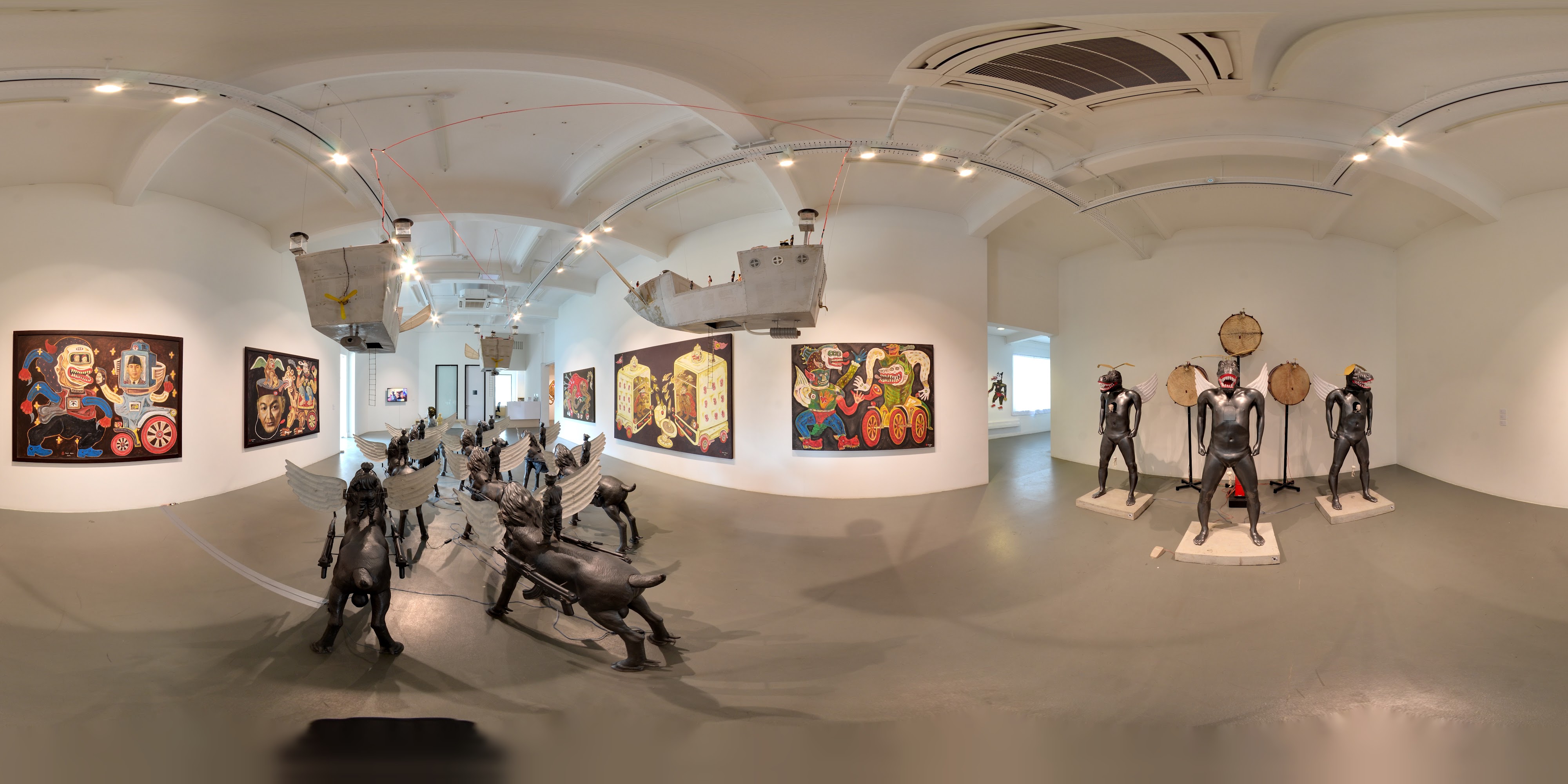 Vibrant Art Gallery Display