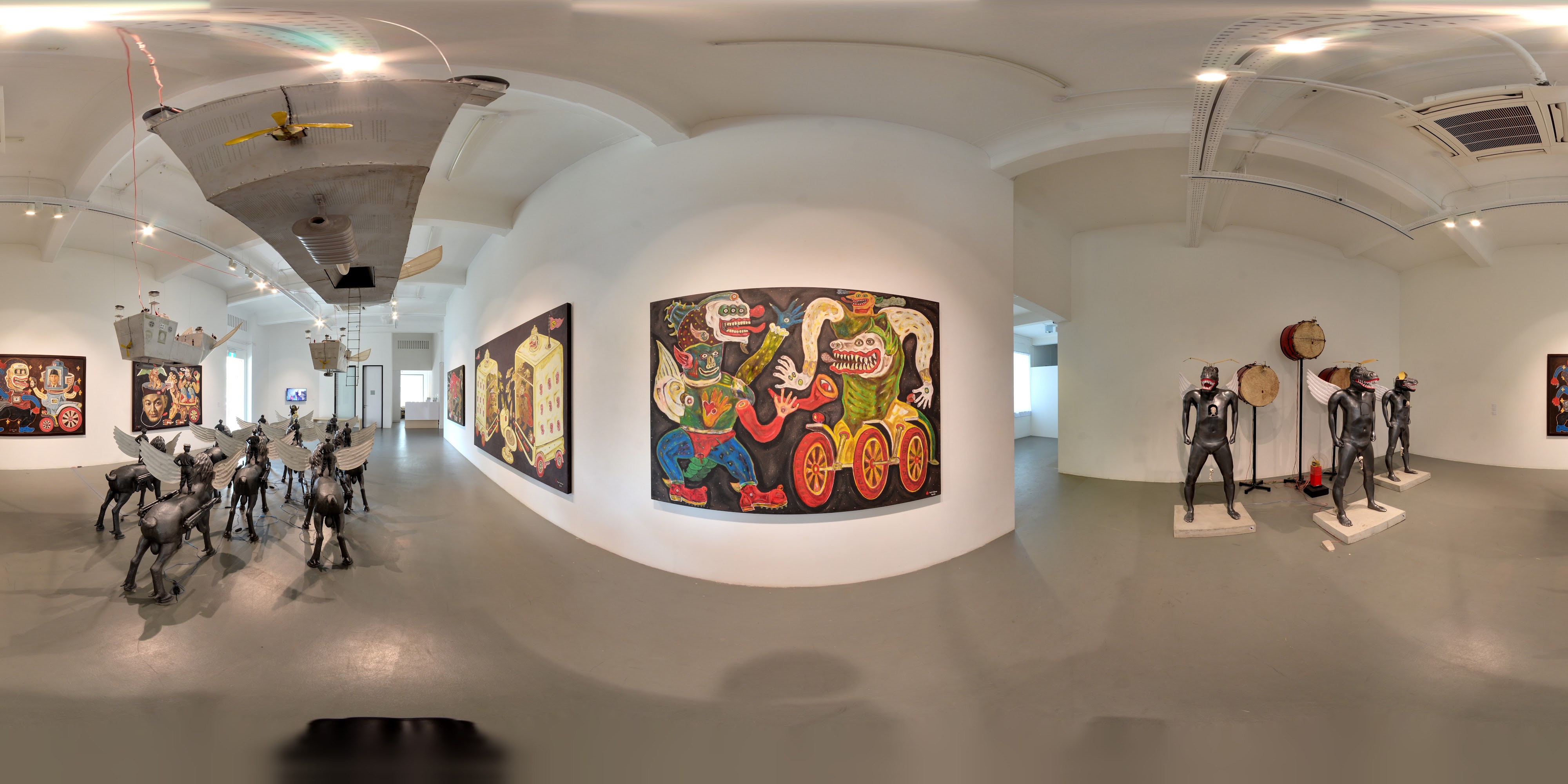 Sculptures and Painted Modern Artworks