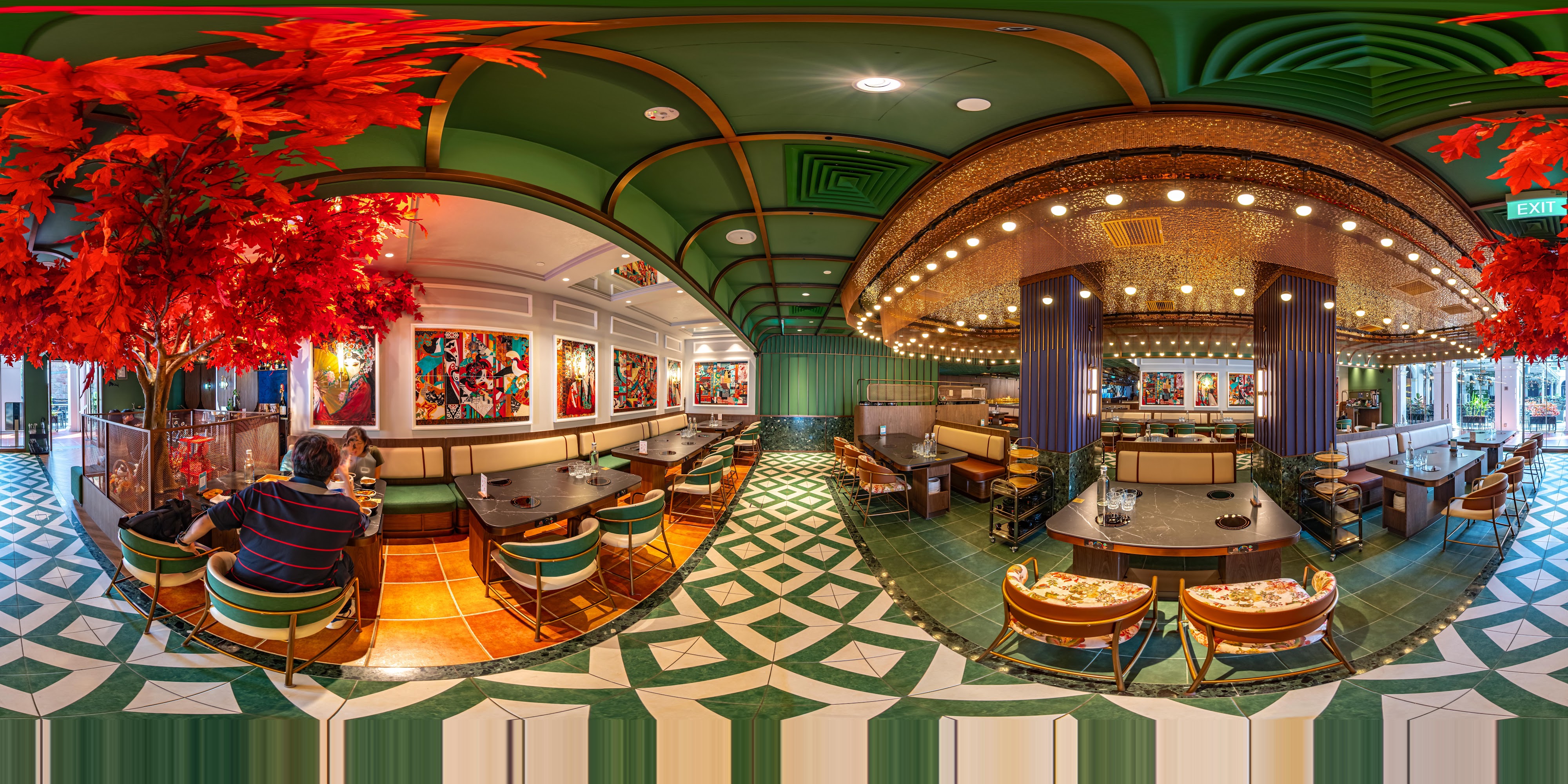 Vibrant Hot Pot Dining Area