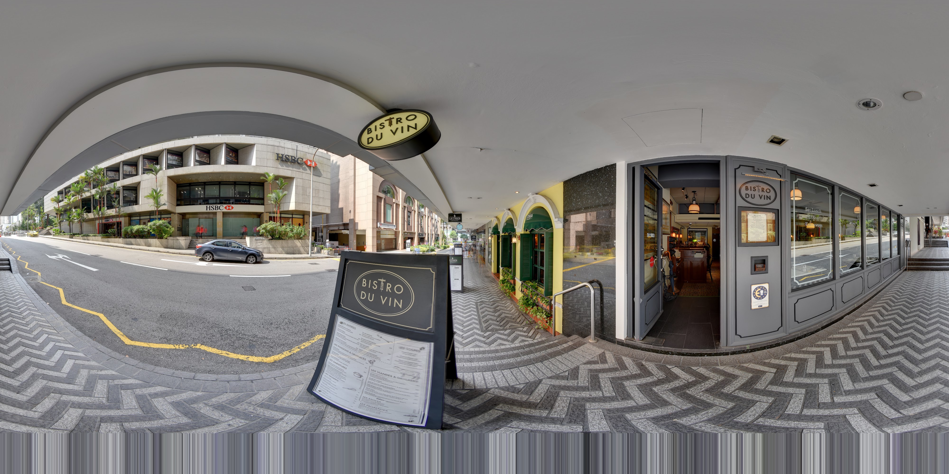 Elegant Street Bistro Entrance