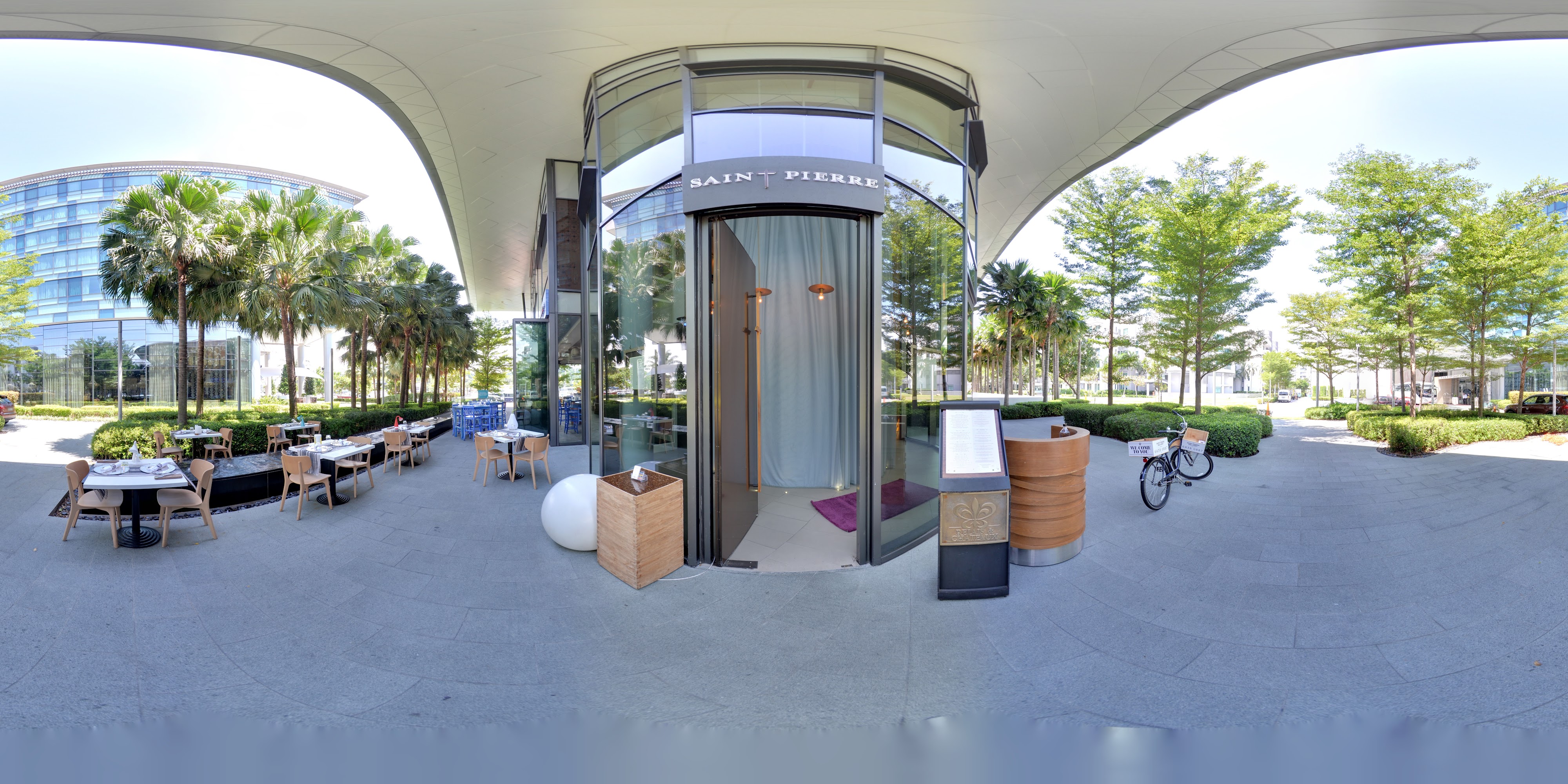 Upscale Outdoor Eatery Entrance