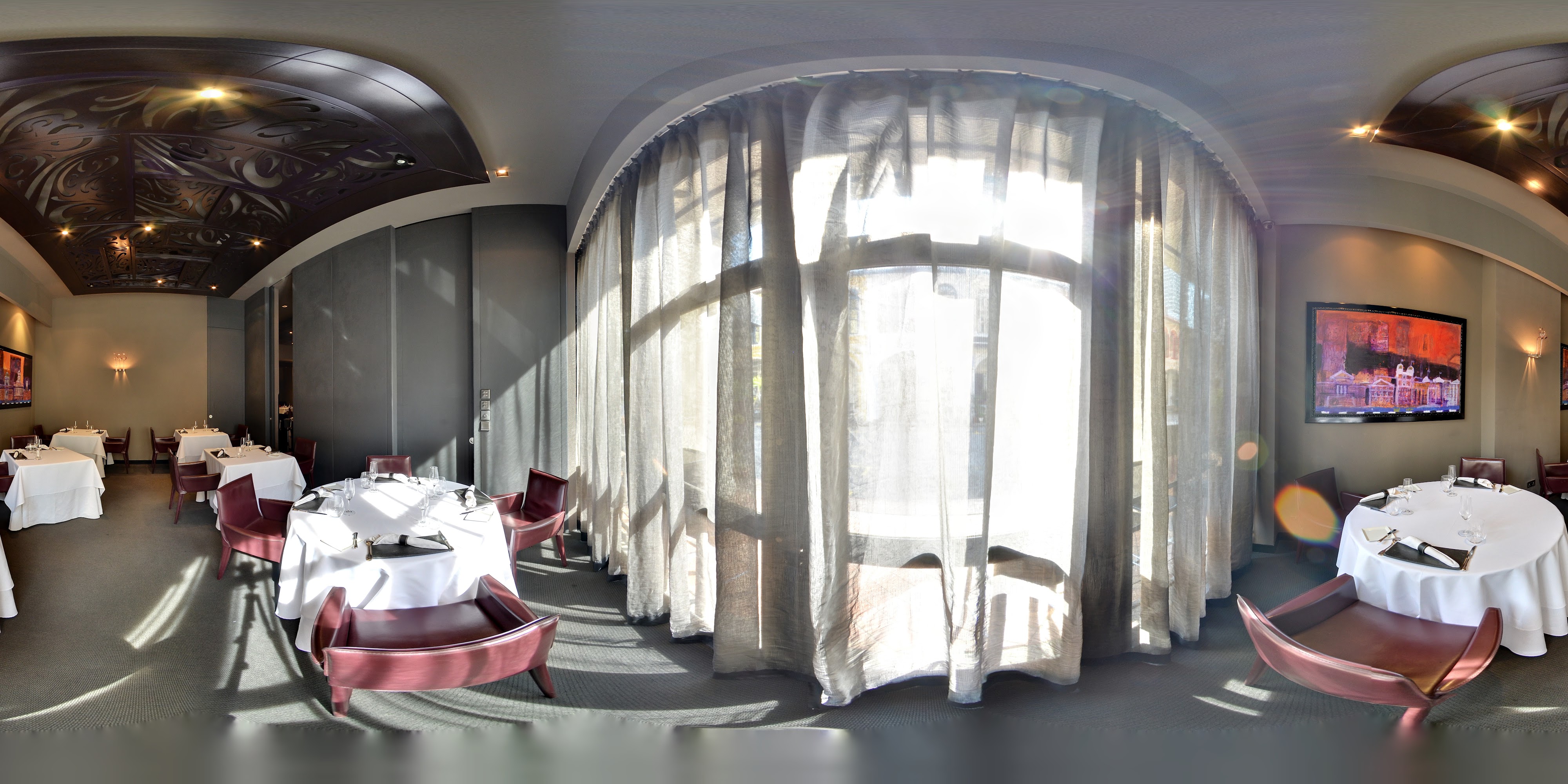 Elegant Restaurant Interior with Natural Light