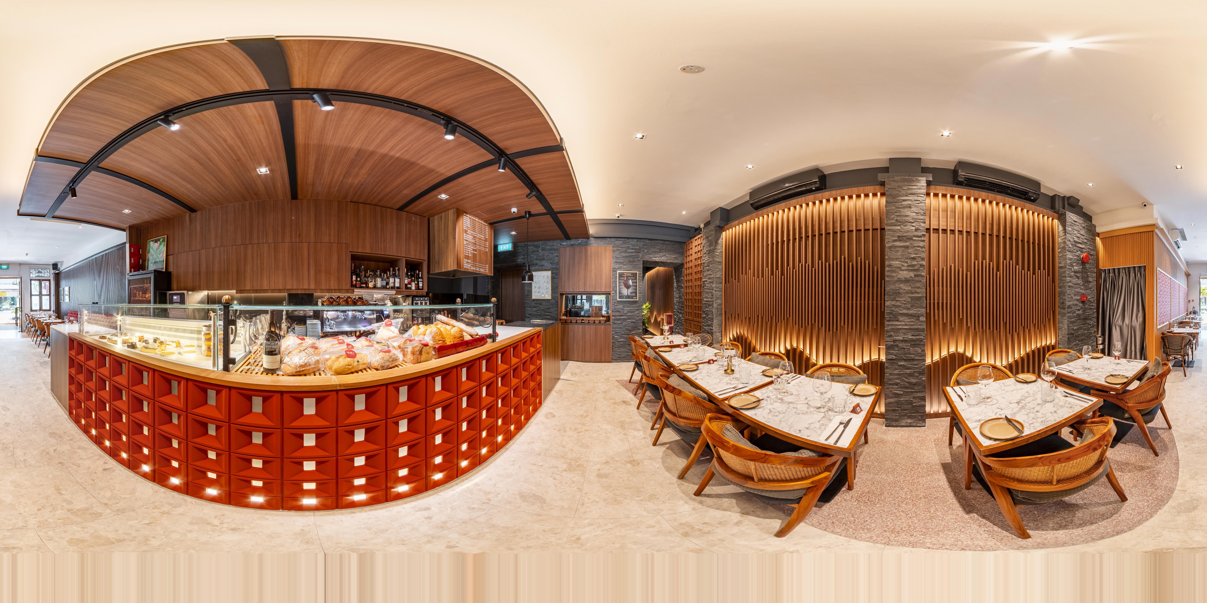 Elegant Dining and Patisserie Display