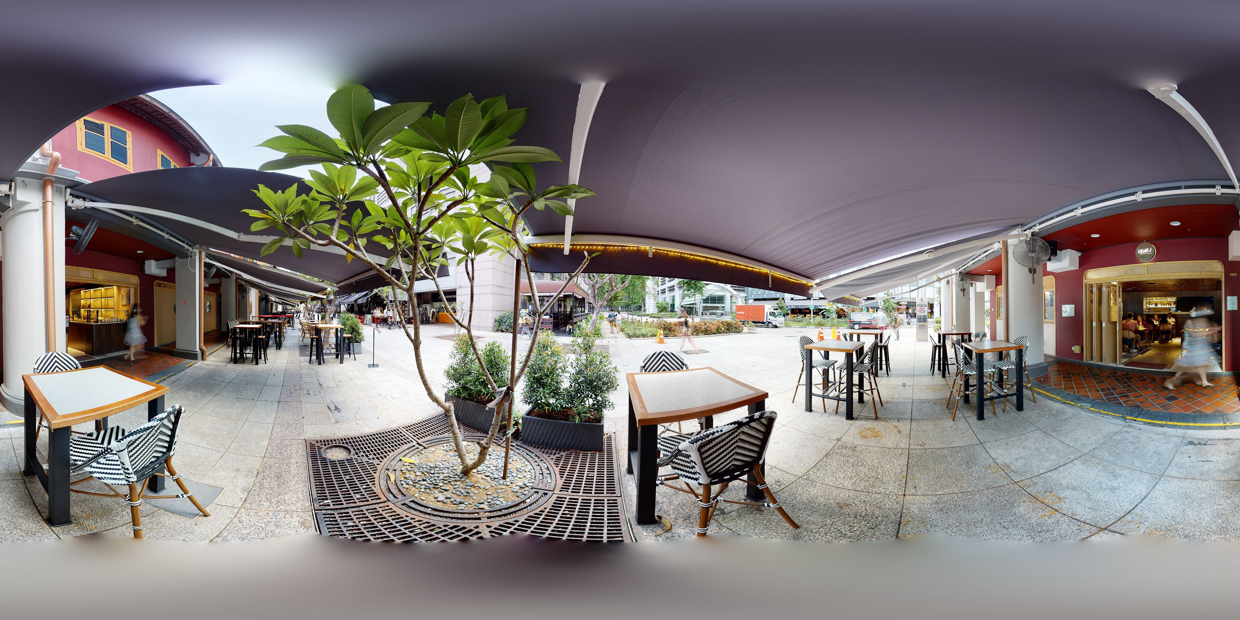 Quaint Seating Under Canopies