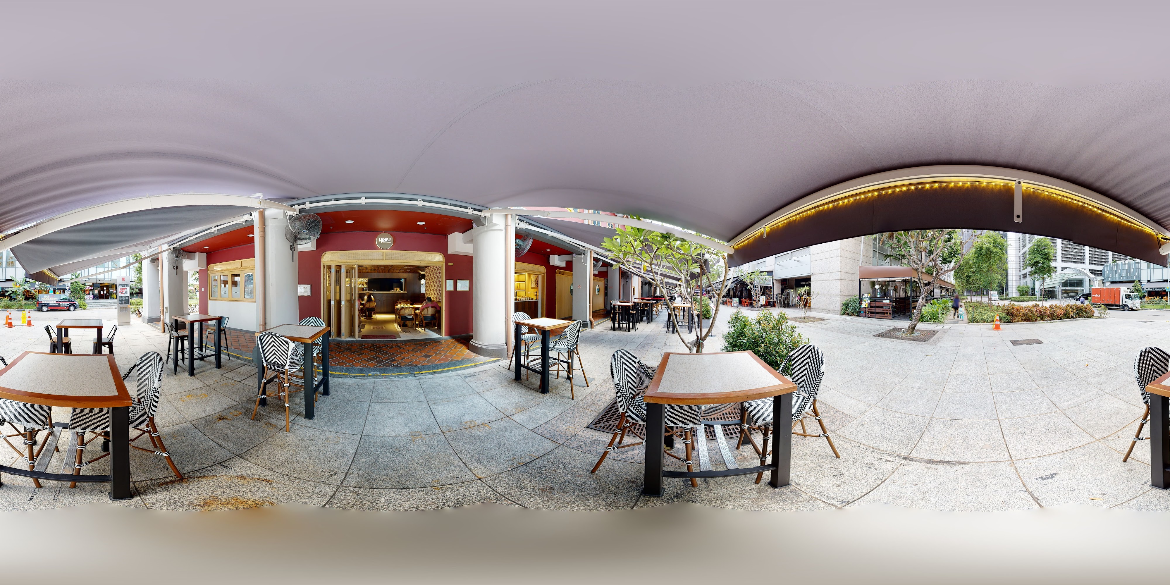 Rustic Outdoor Eatery Setting