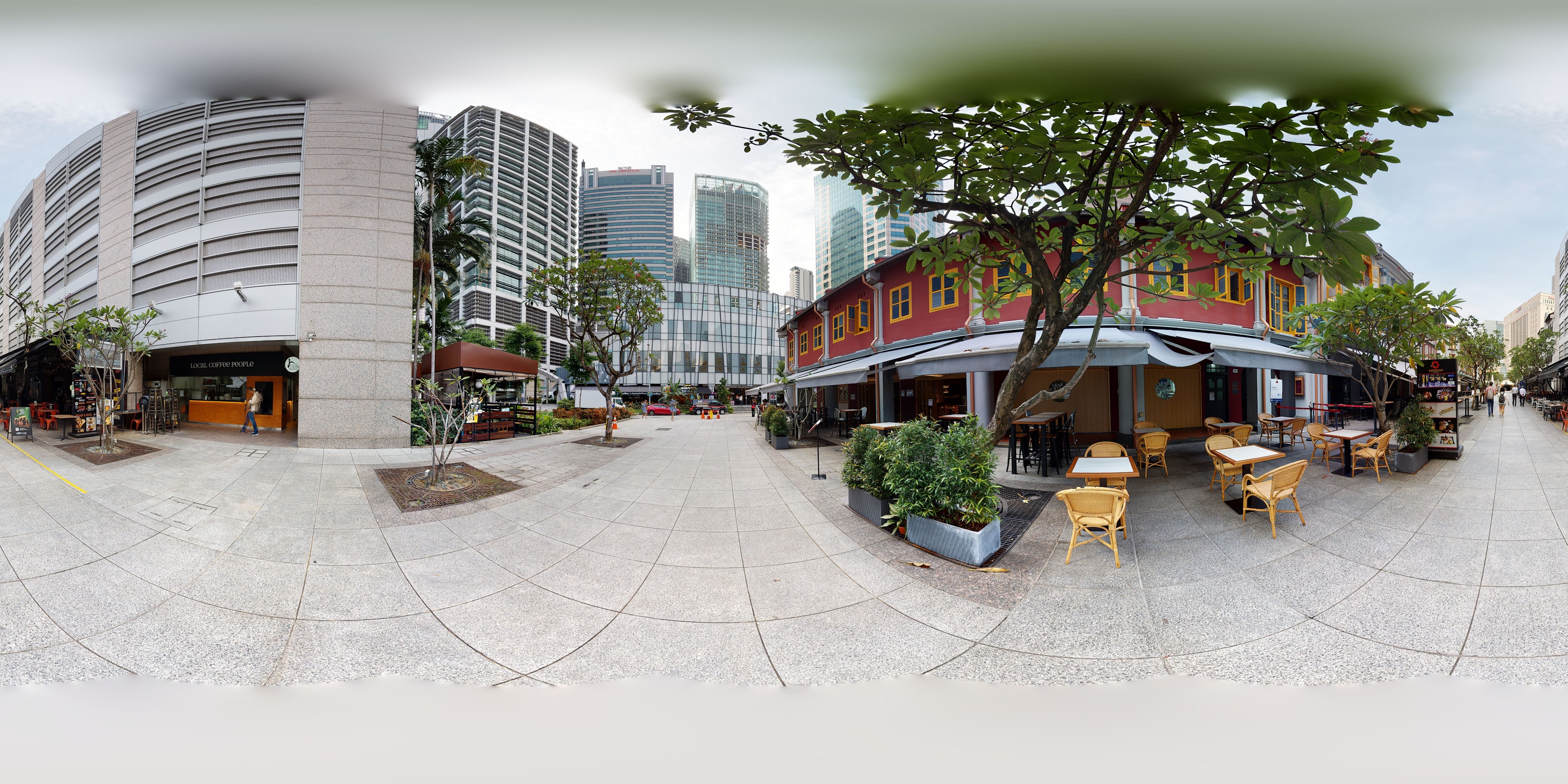 Modern Cafe Downtown Street