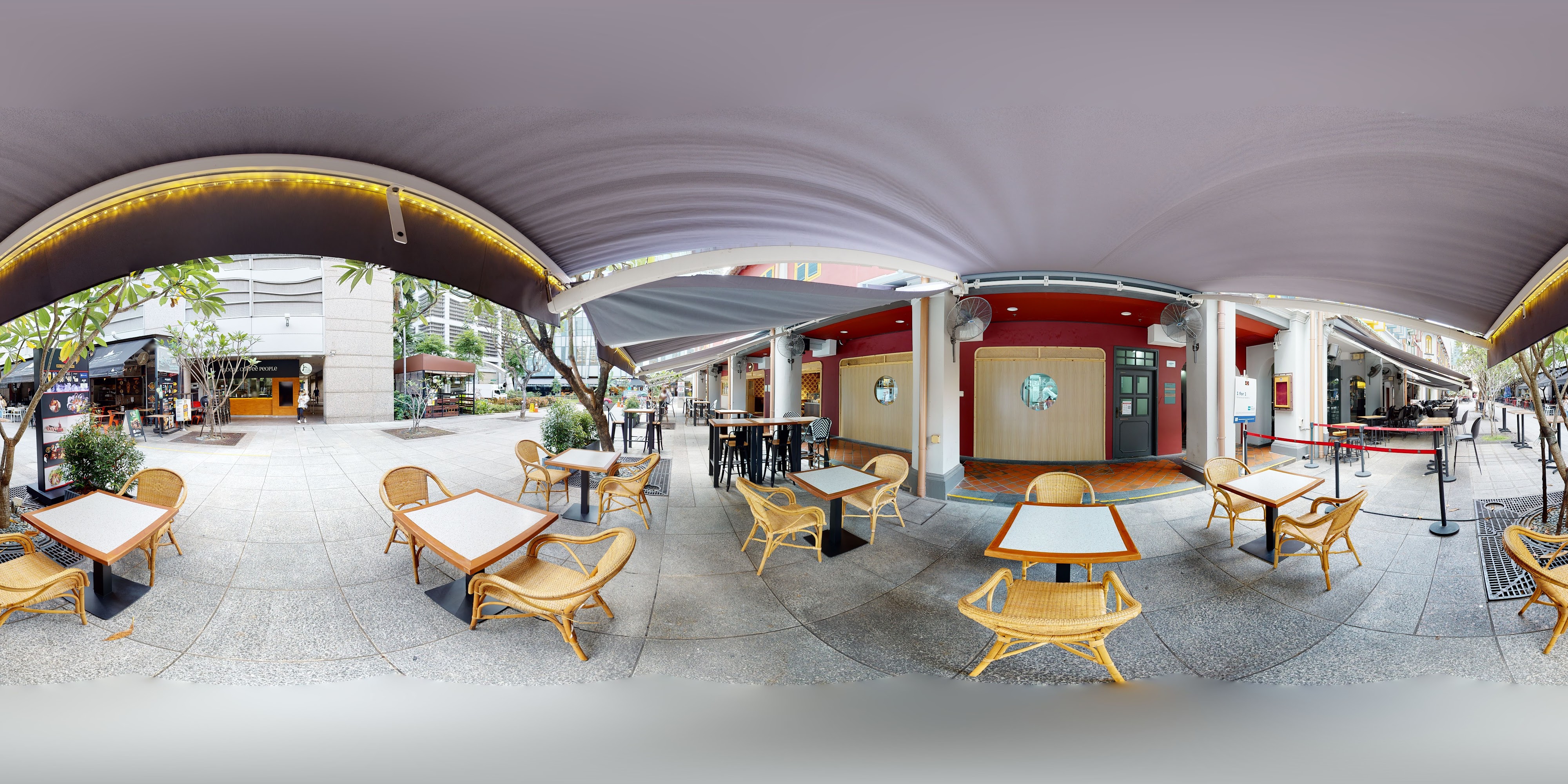 Outdoor Dining Area Setup