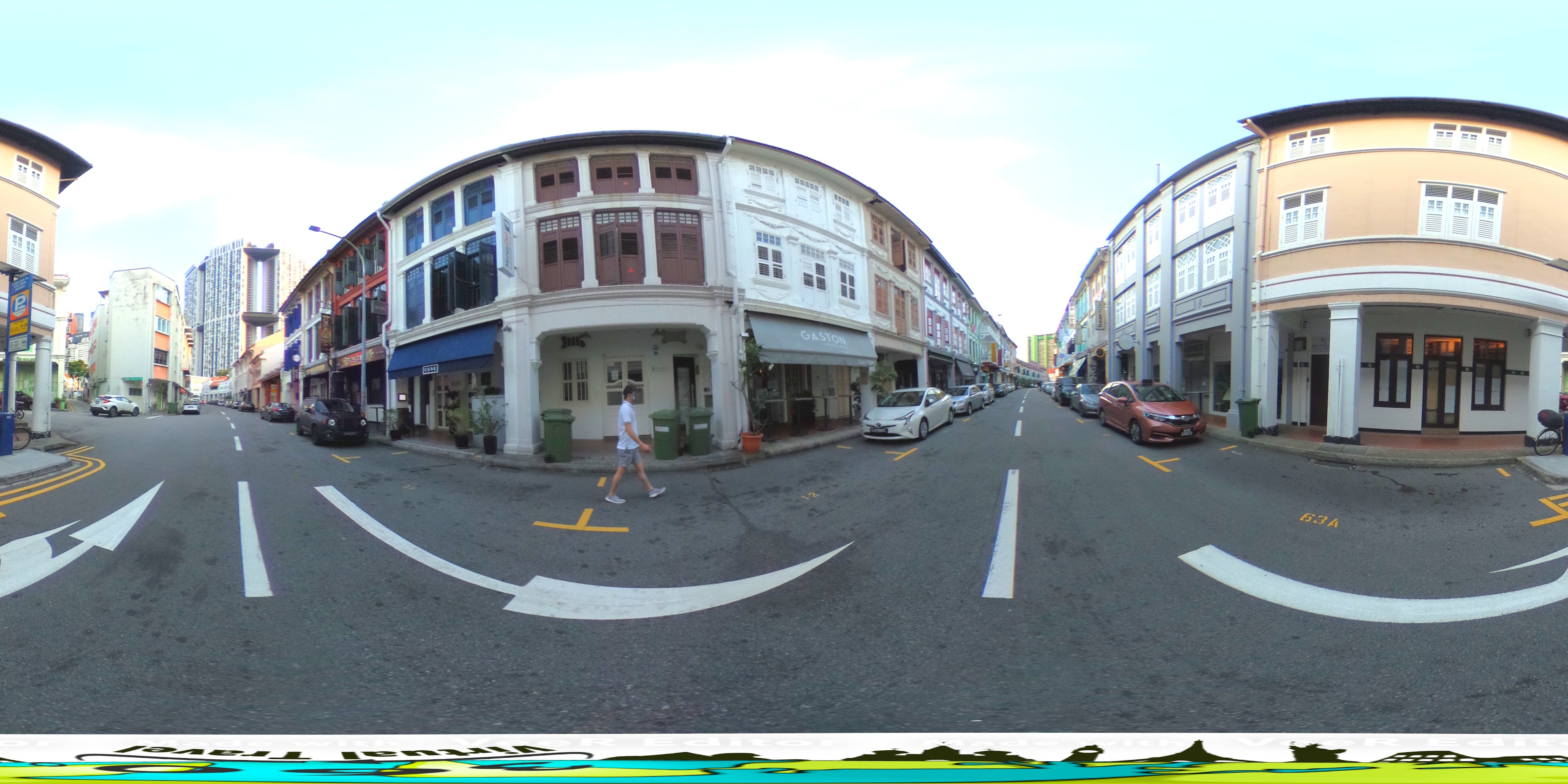 Urban Street with Dinctive Architecture