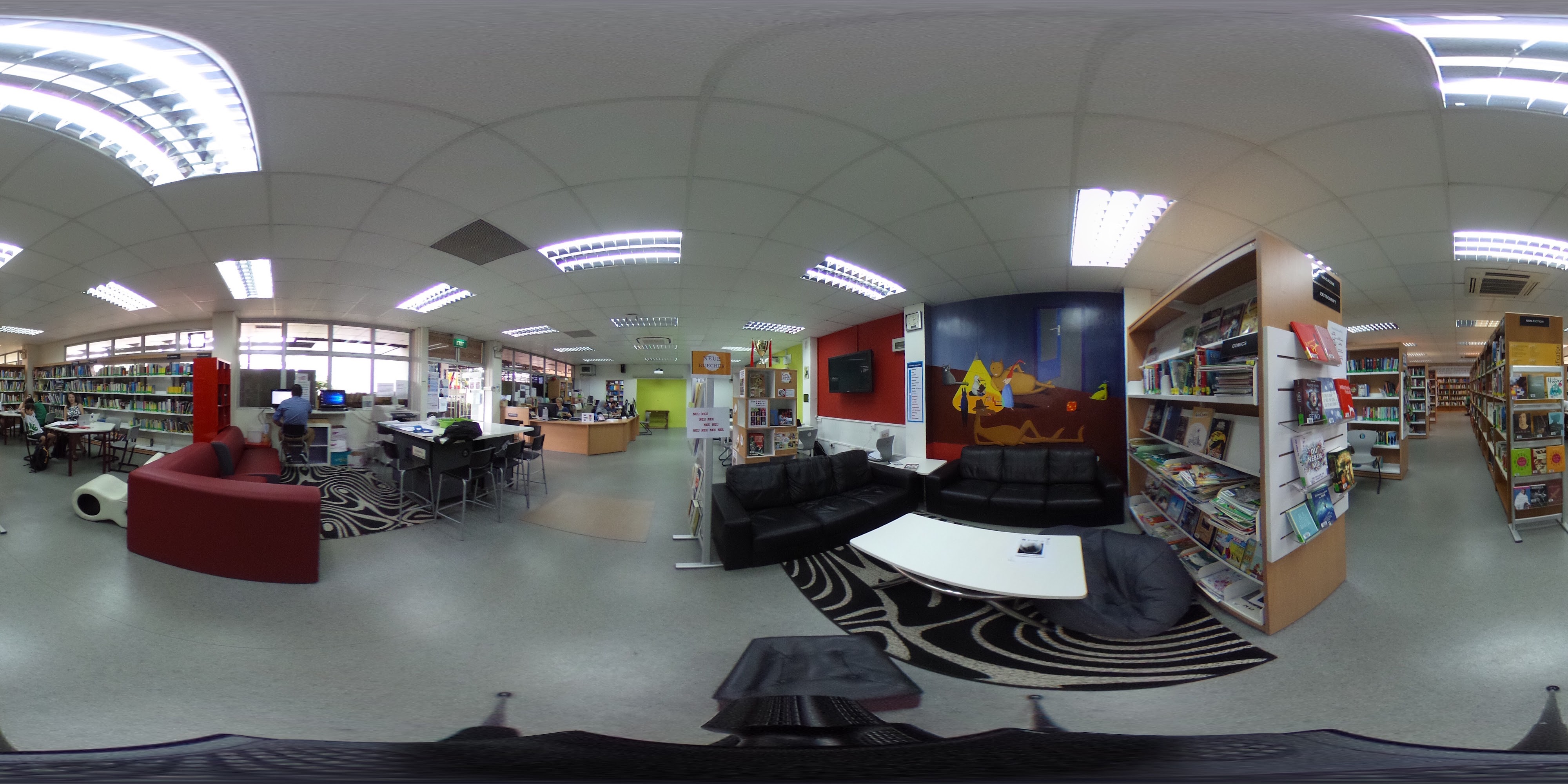 Modern School Library Interior