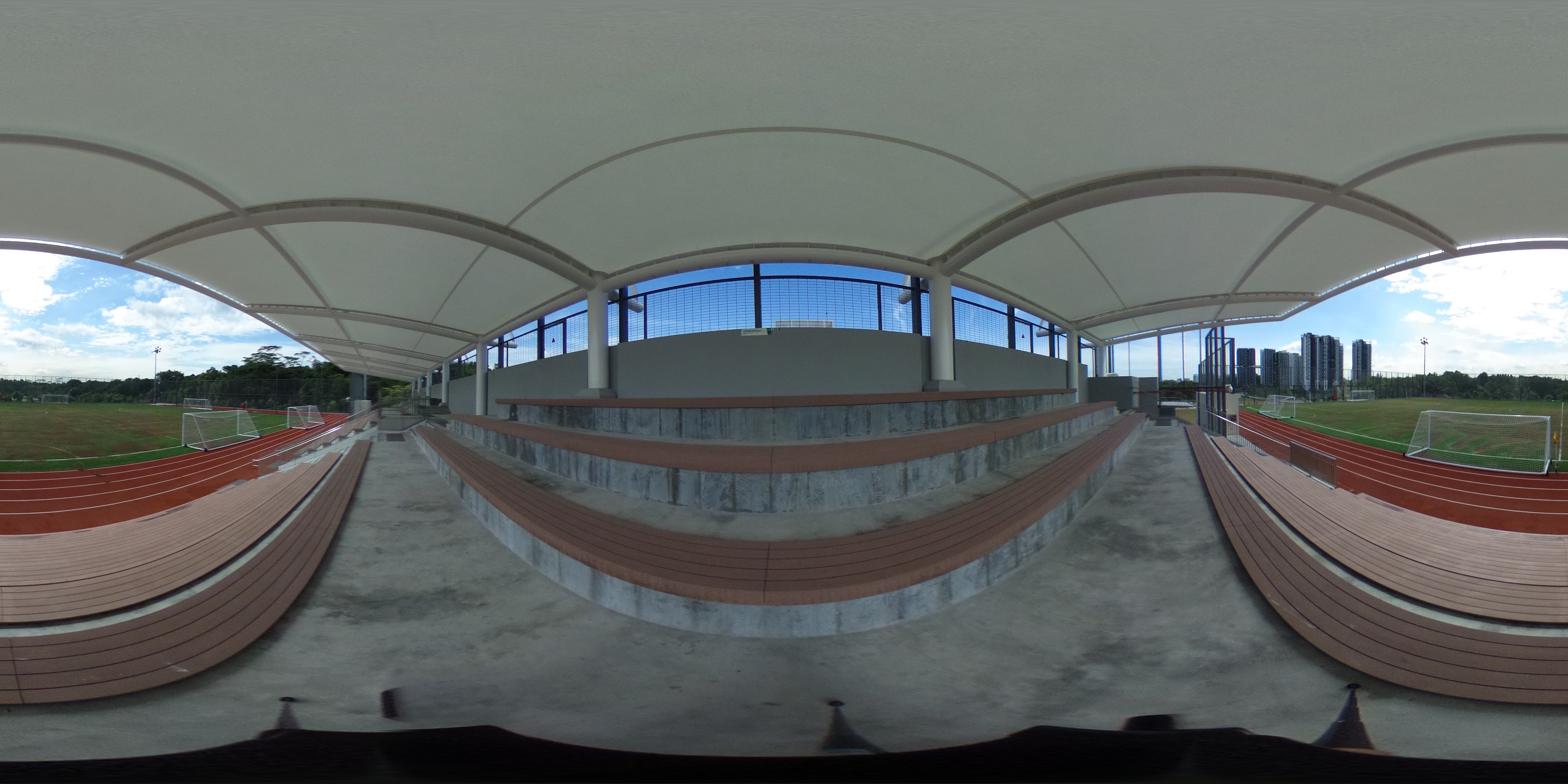 Stadium Track with Sky Cover