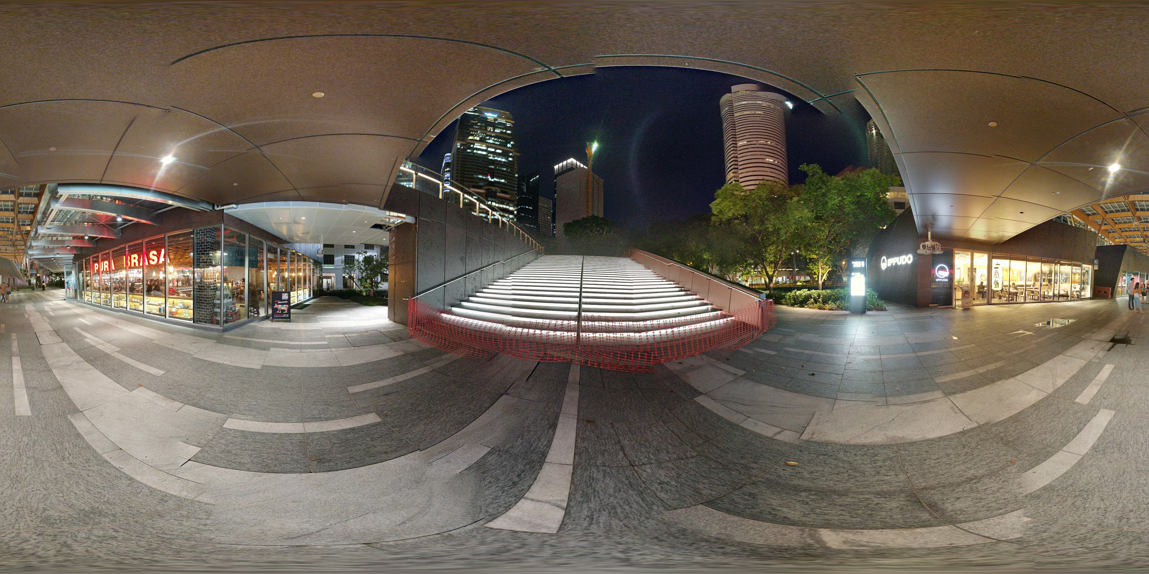 Outdoor Nighttime Eatery