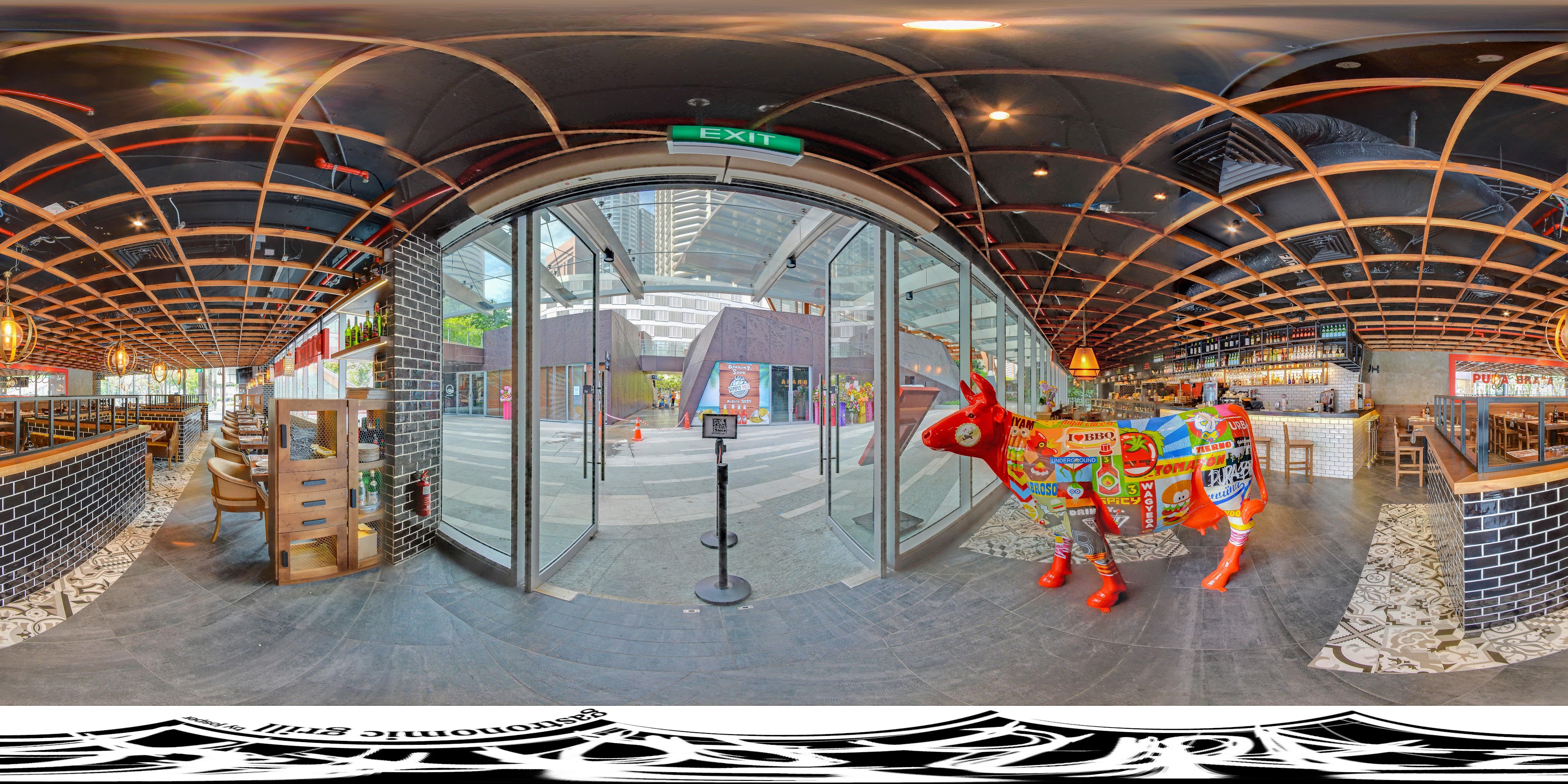 Rustic Decor with Colorful Cow.