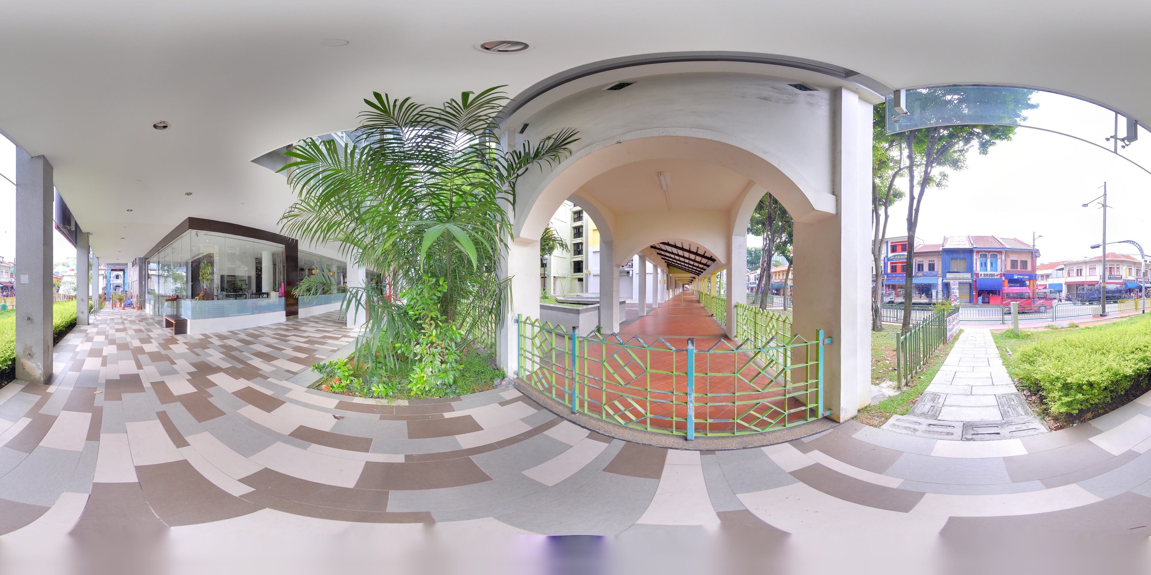 Modern Architectural Courtyard Setting