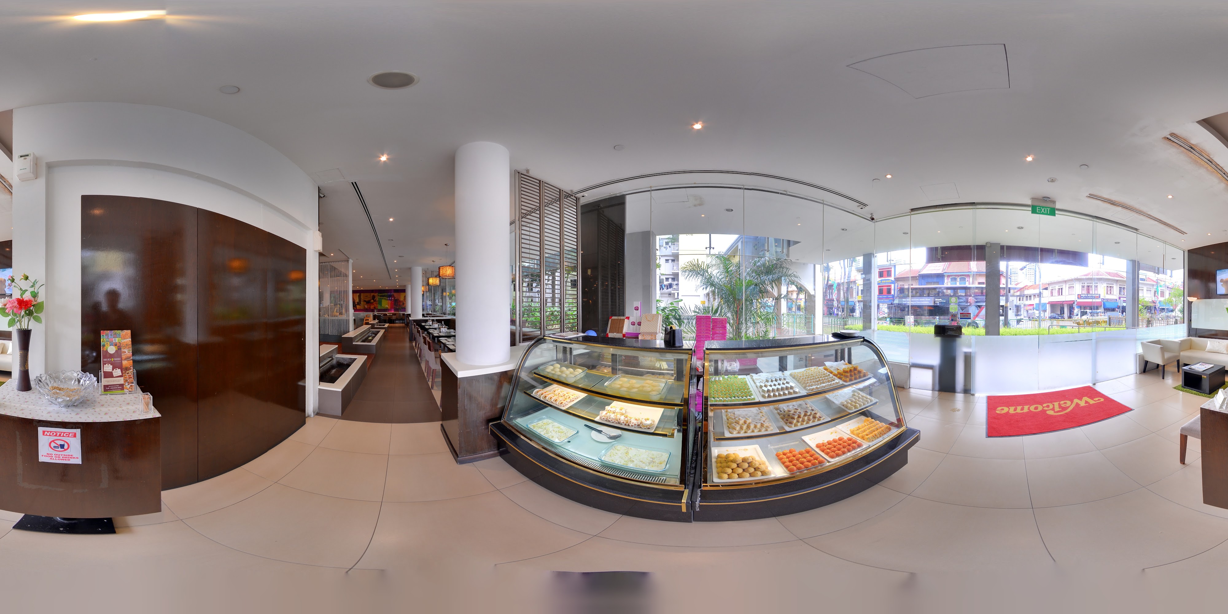 Vegetarian Café Interior Display.