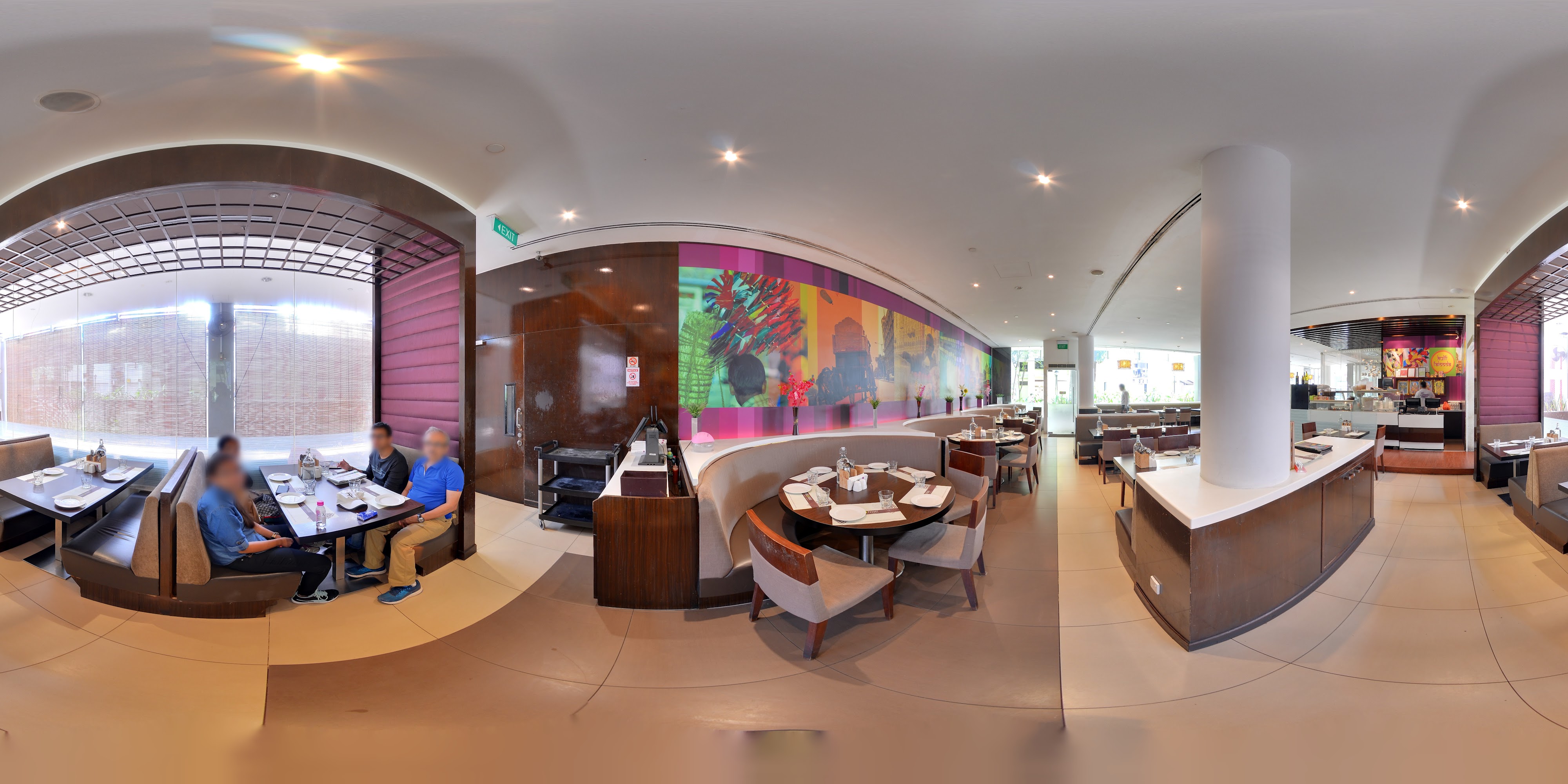 Modern Vegetarian Restaurant Interior