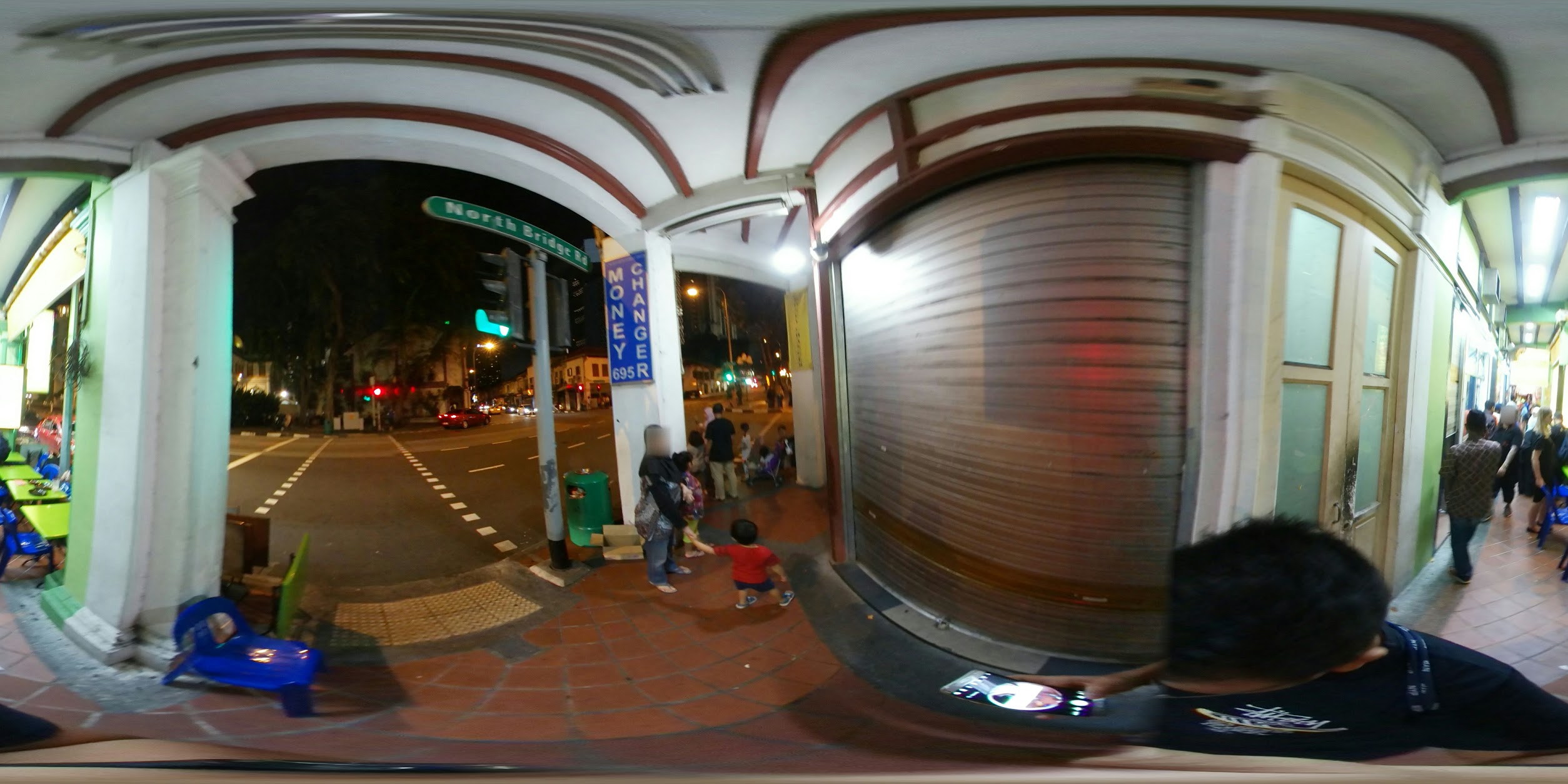 Nighttime Street Dining Scene