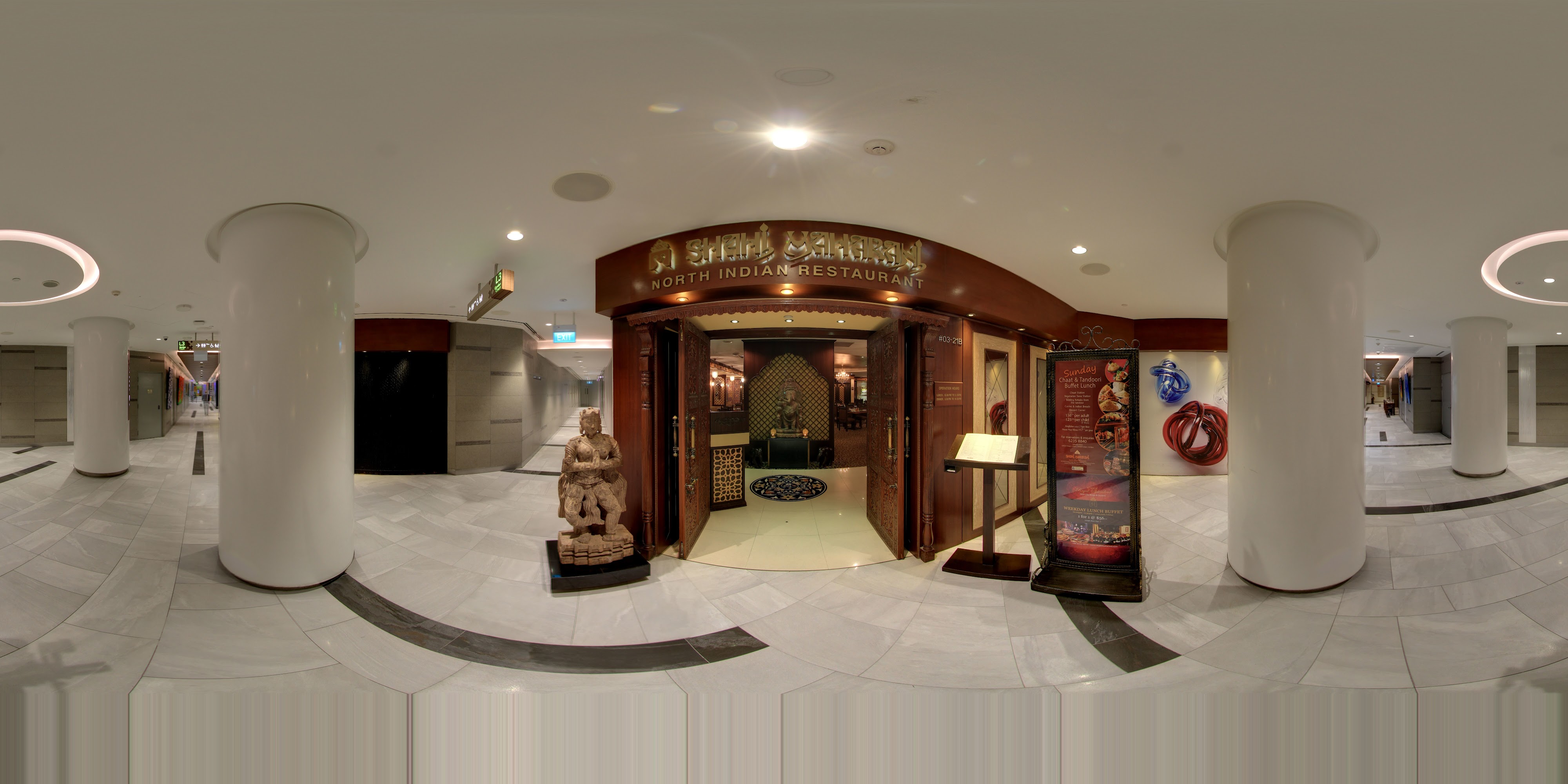 Luxurious Indian Restaurant Entrance Area