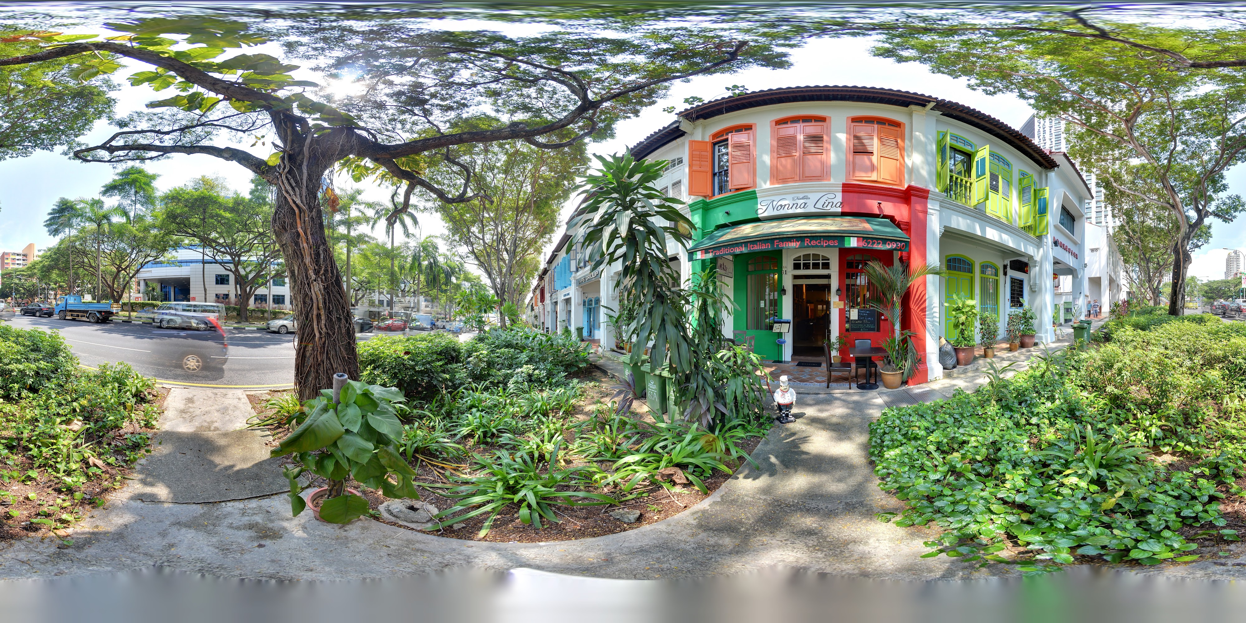 Charming Colorful Restaurant Exterior