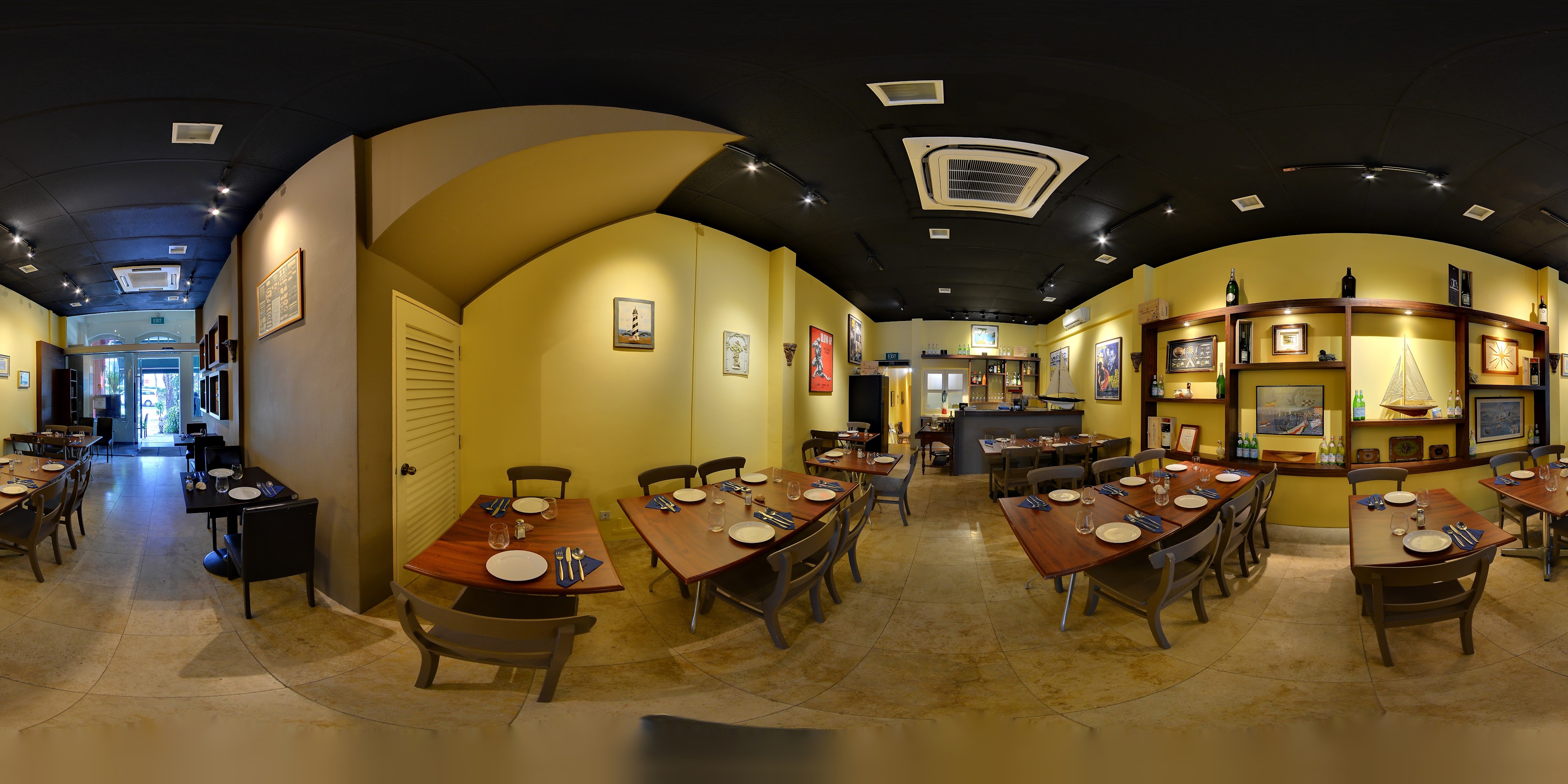 Warm Dining Room Interior.