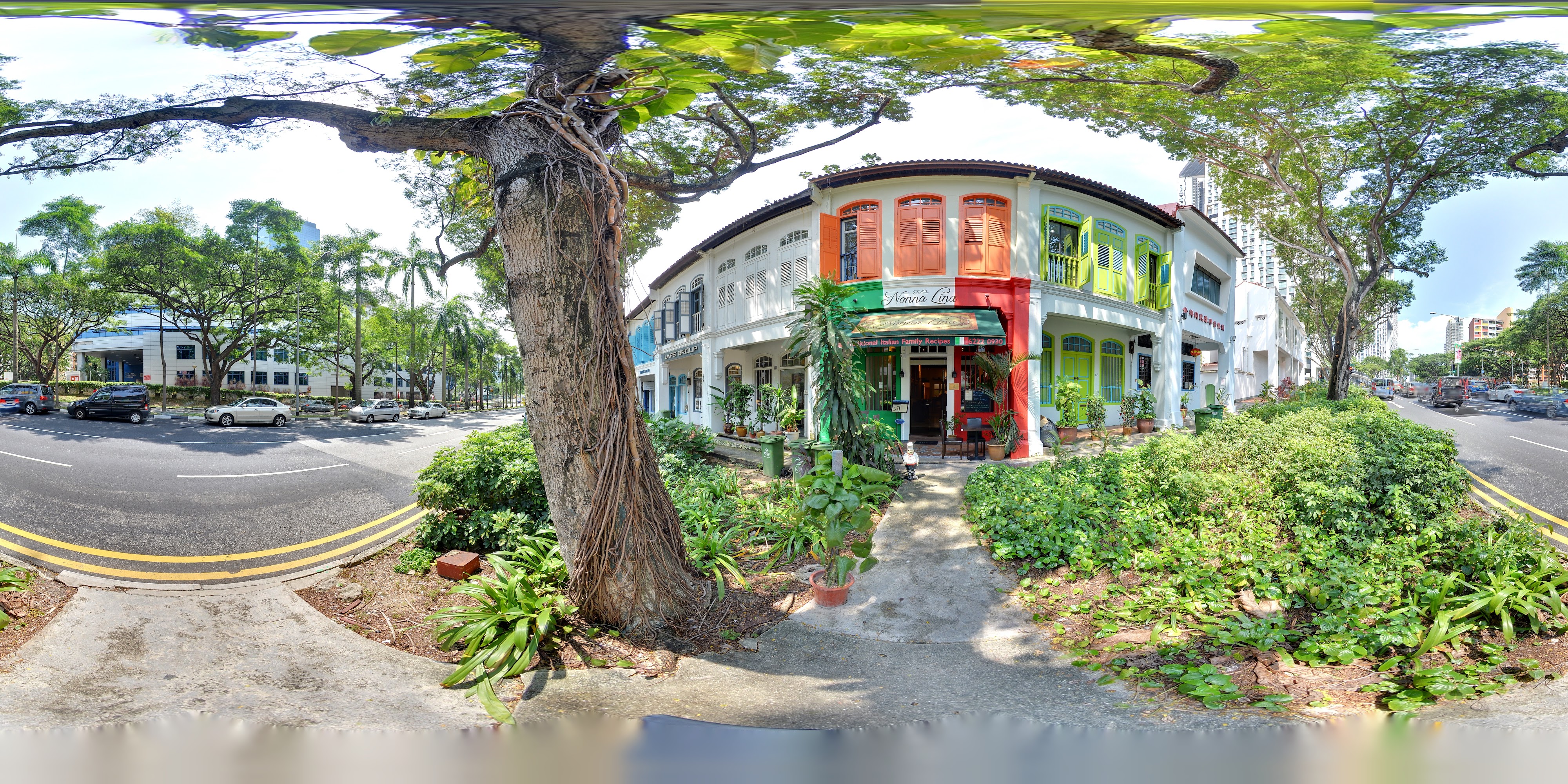 Charming Corner Cafe Scene