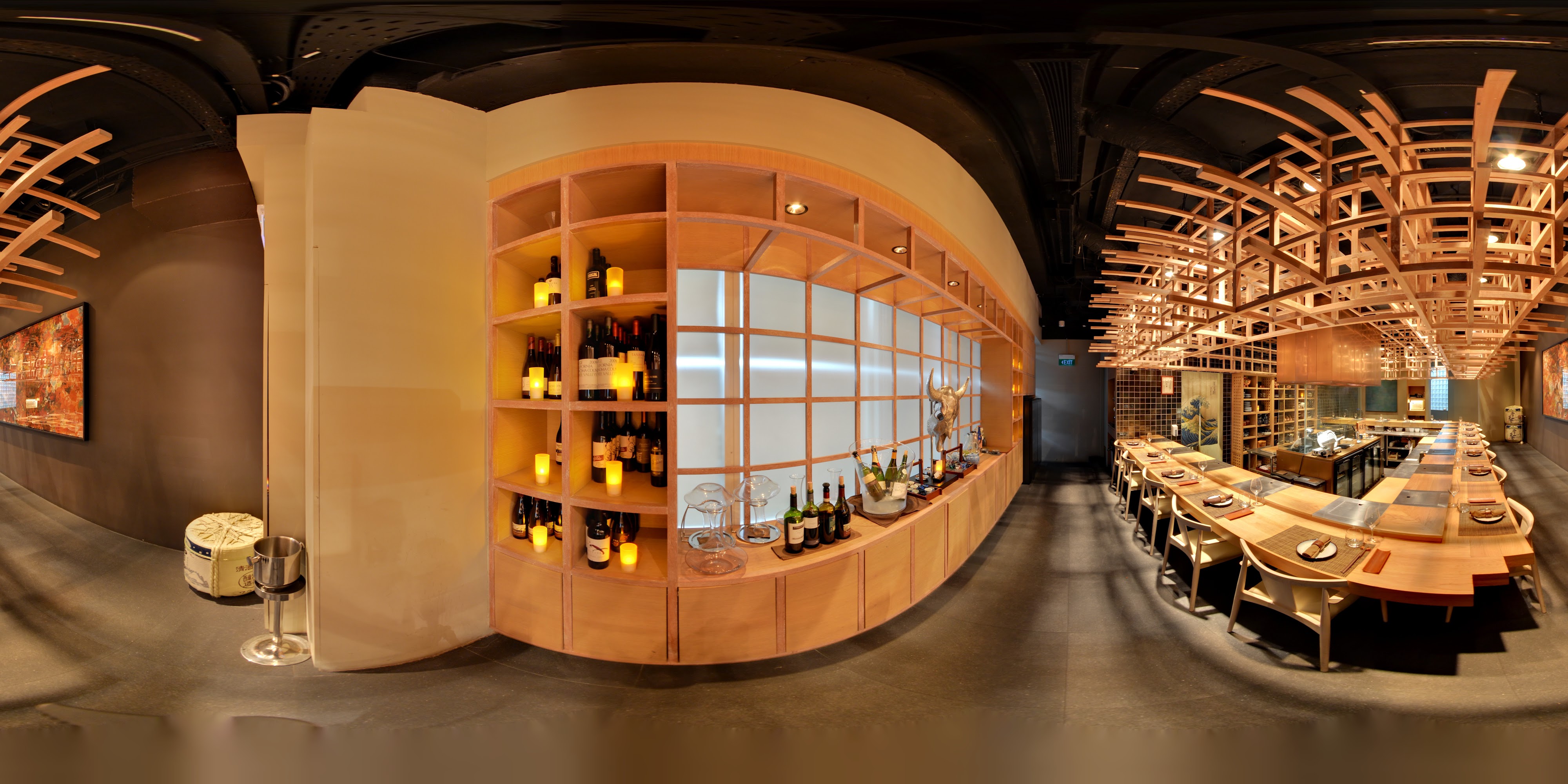 Elegant Wagyu Restaurant Interior