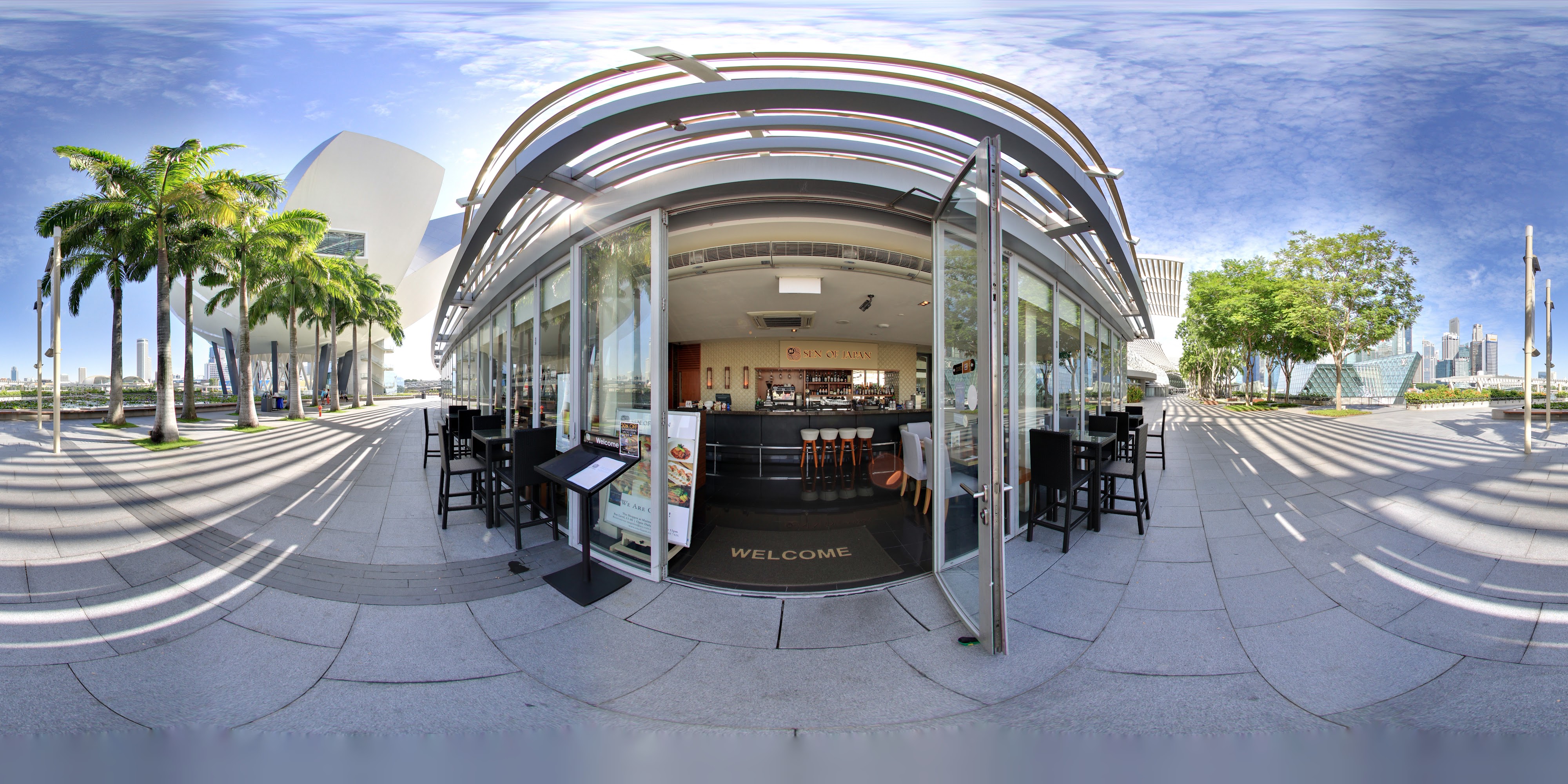 Modern Café: Outdoor Ambience