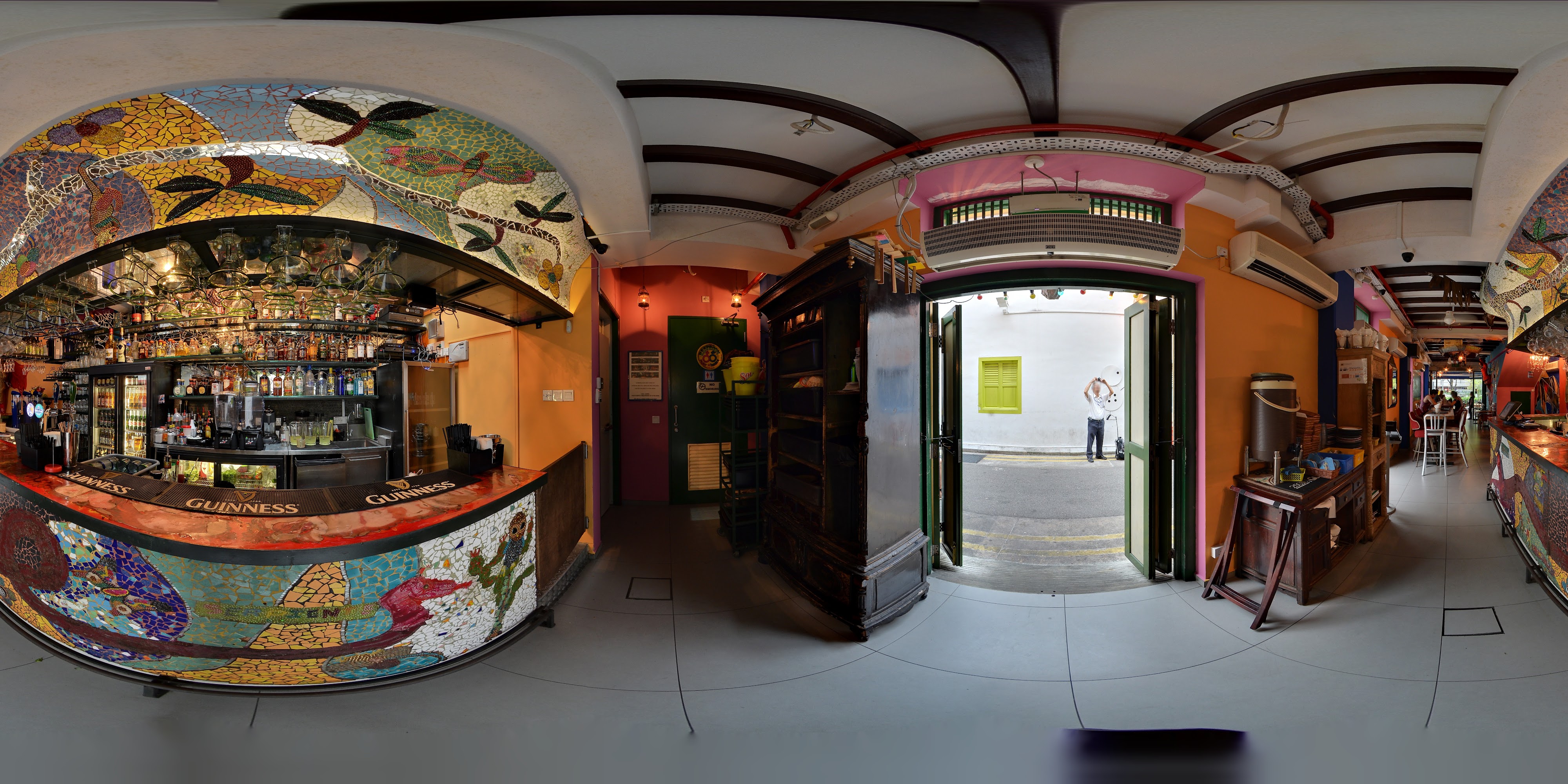 Colorful Bar Mural Interior