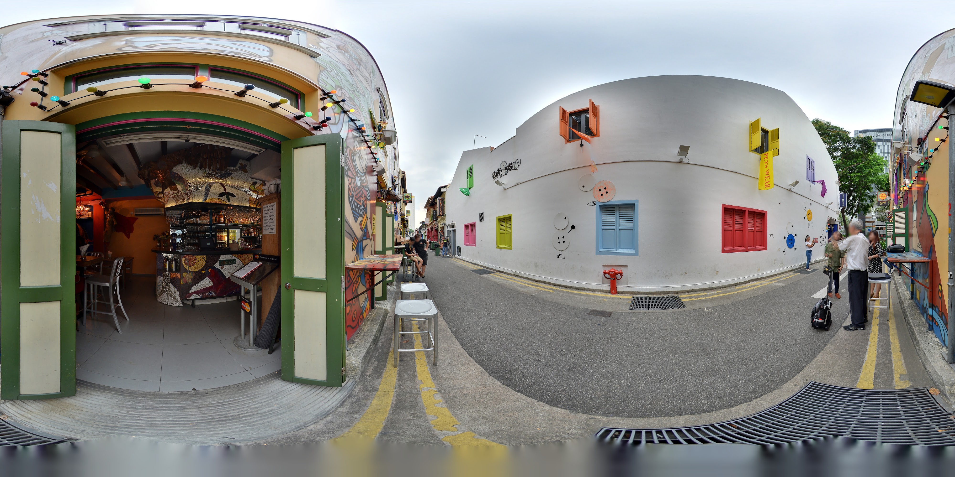 Colorful Shop Alley Street