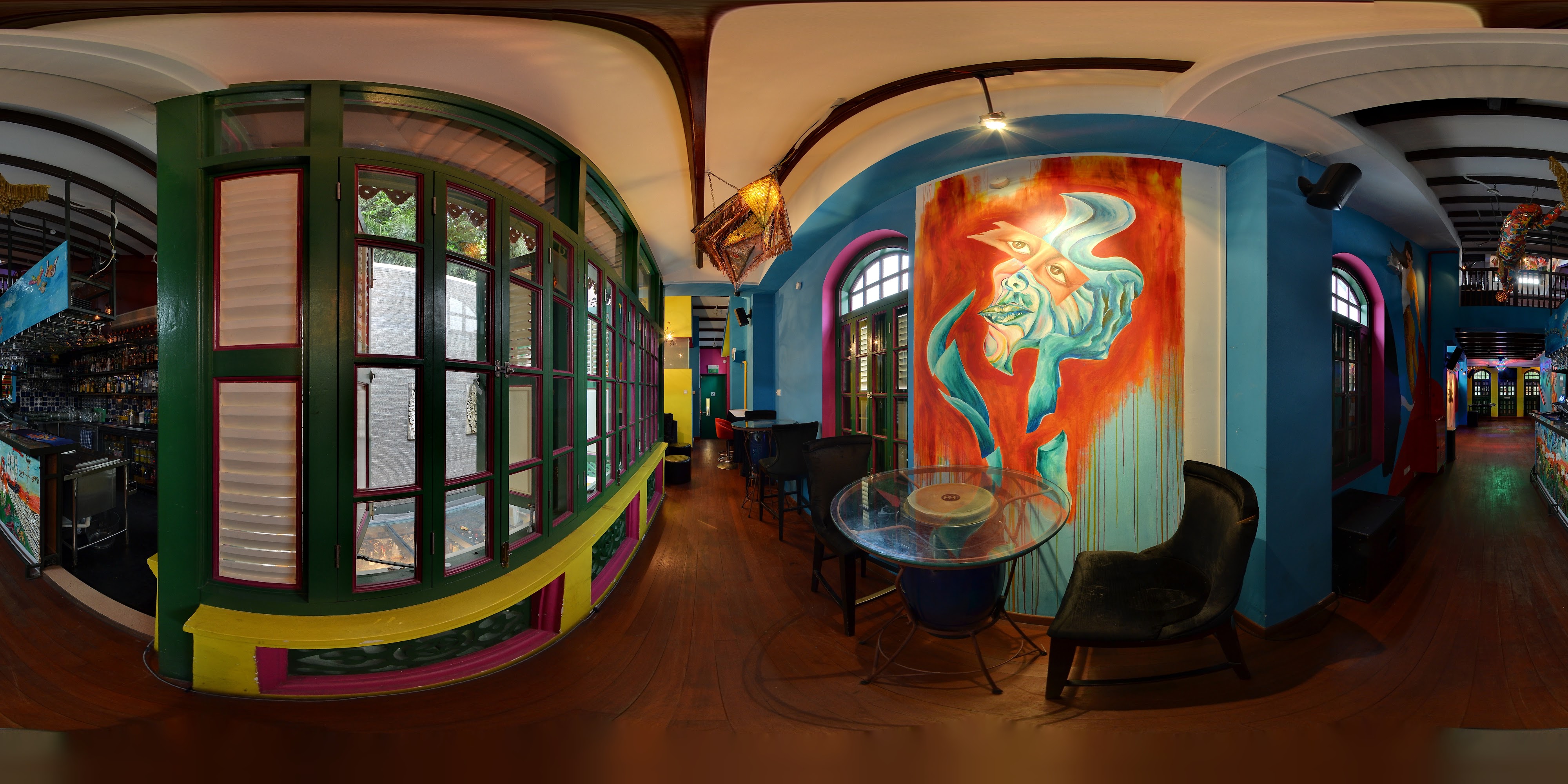 Vibrant Museum Detailed Corridor