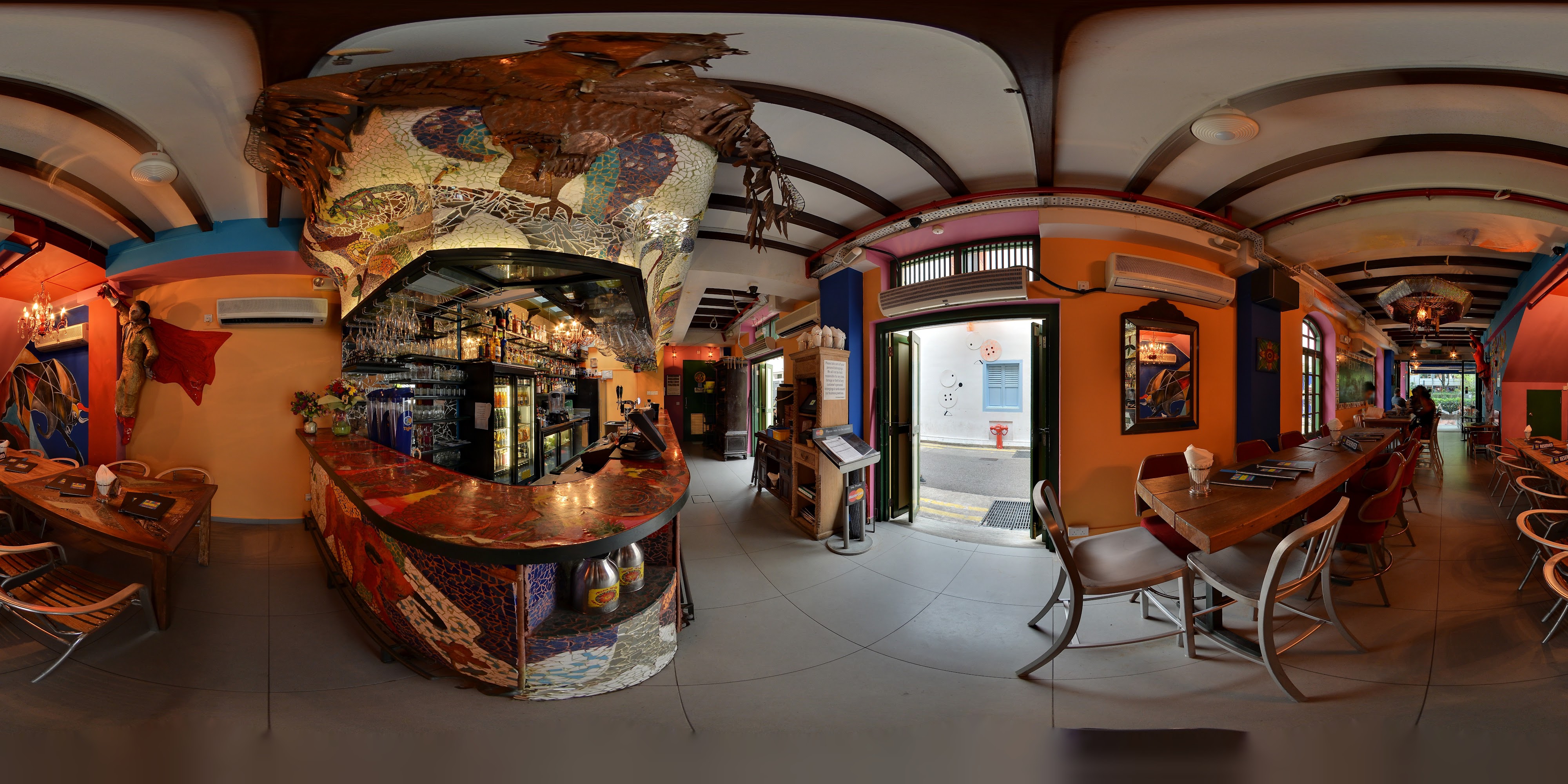 Vibrant Eccentric Restaurant Interior
