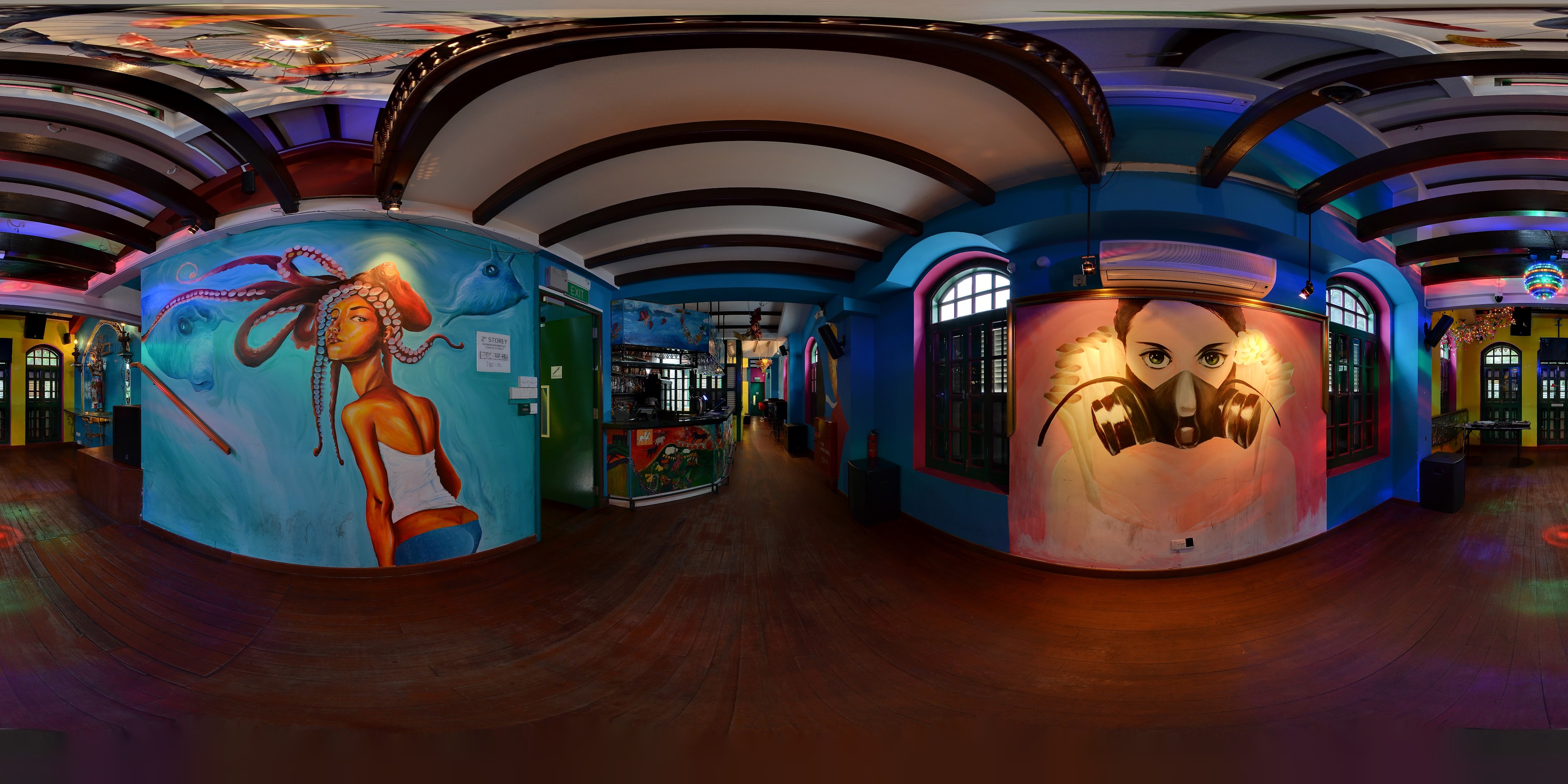 Colorful Surreal Indoor Art Gallery