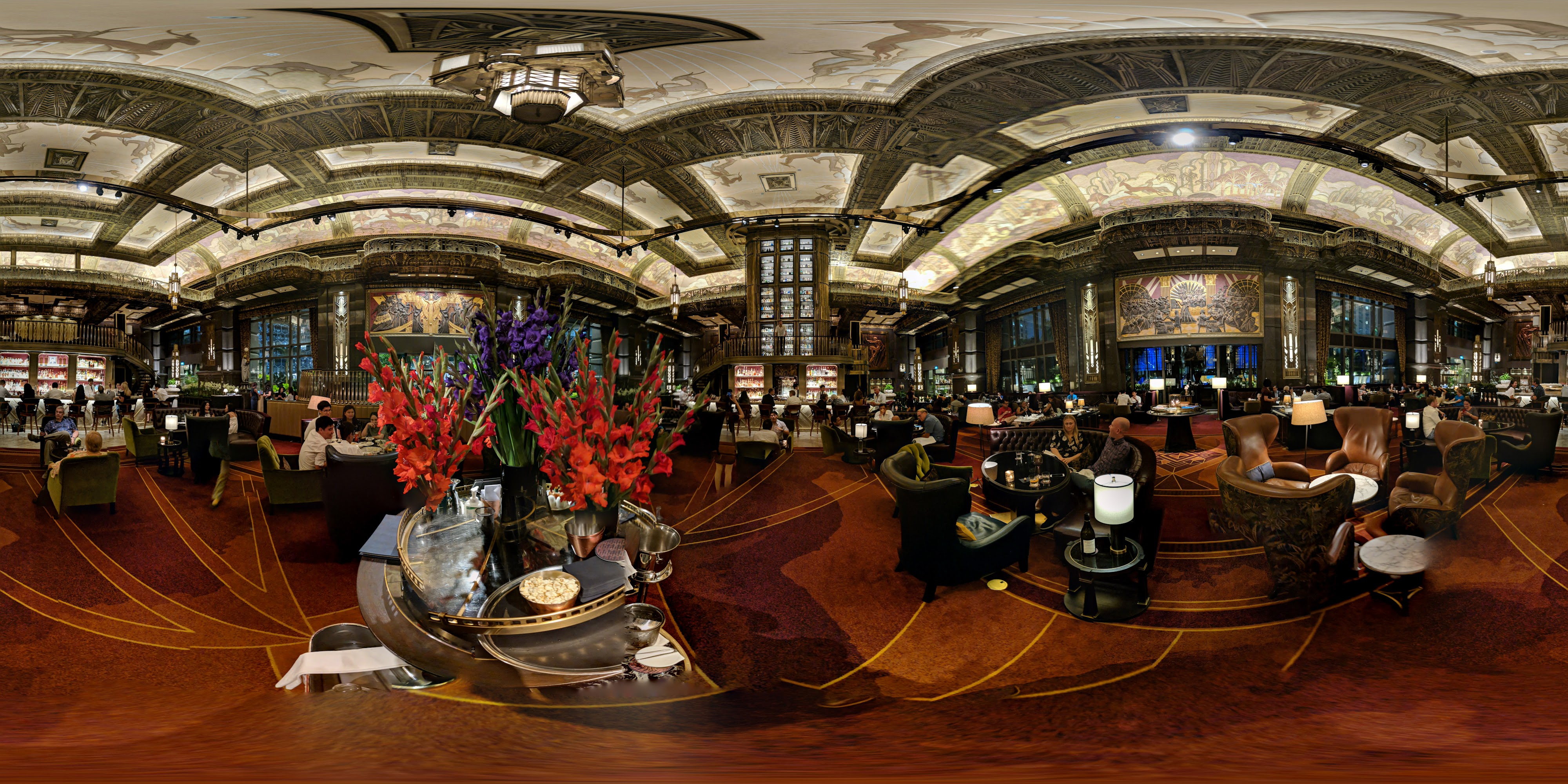 Elegant Lounge with High Ceilings