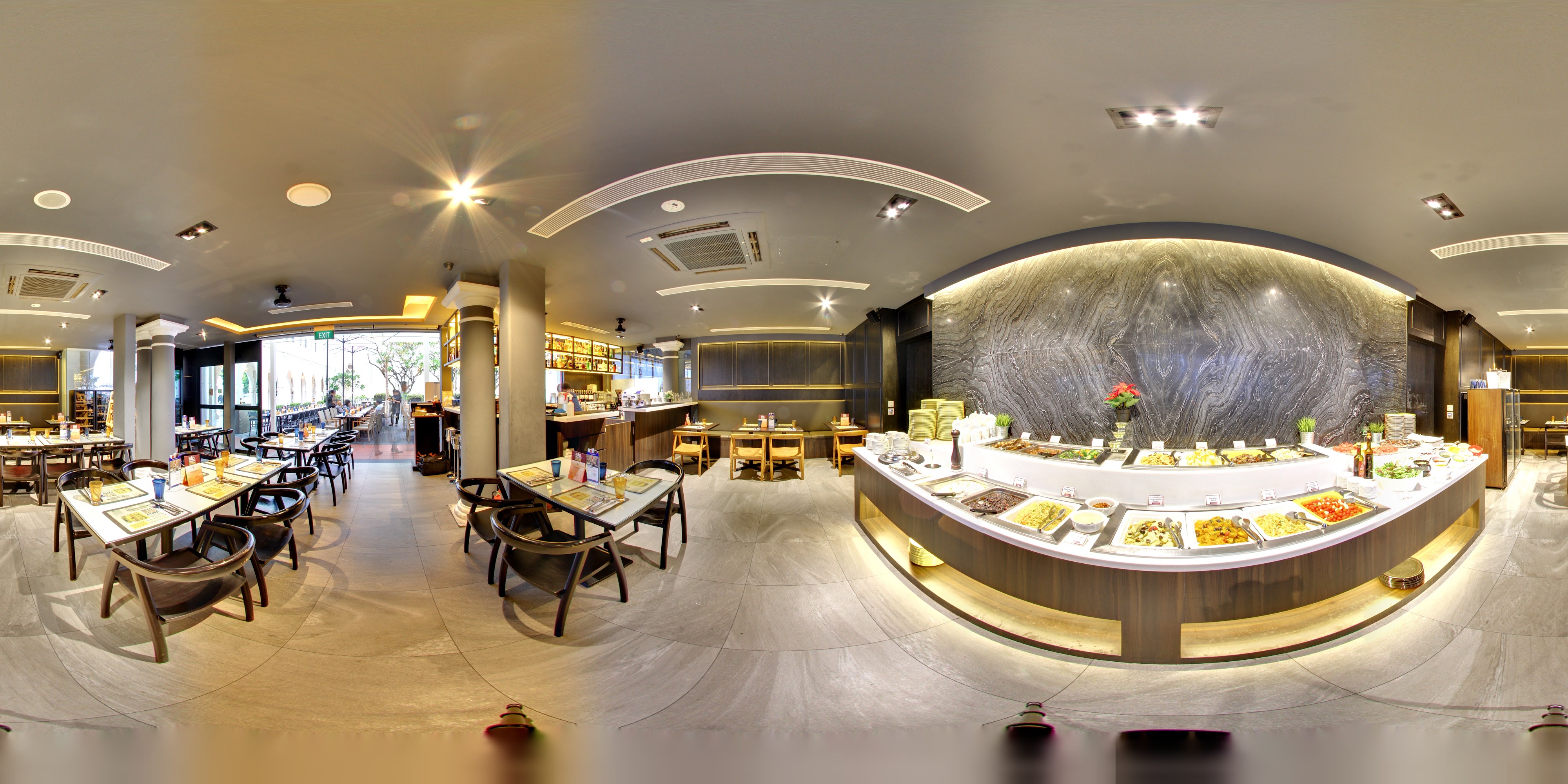 Exquisite Buffet and Seating Area