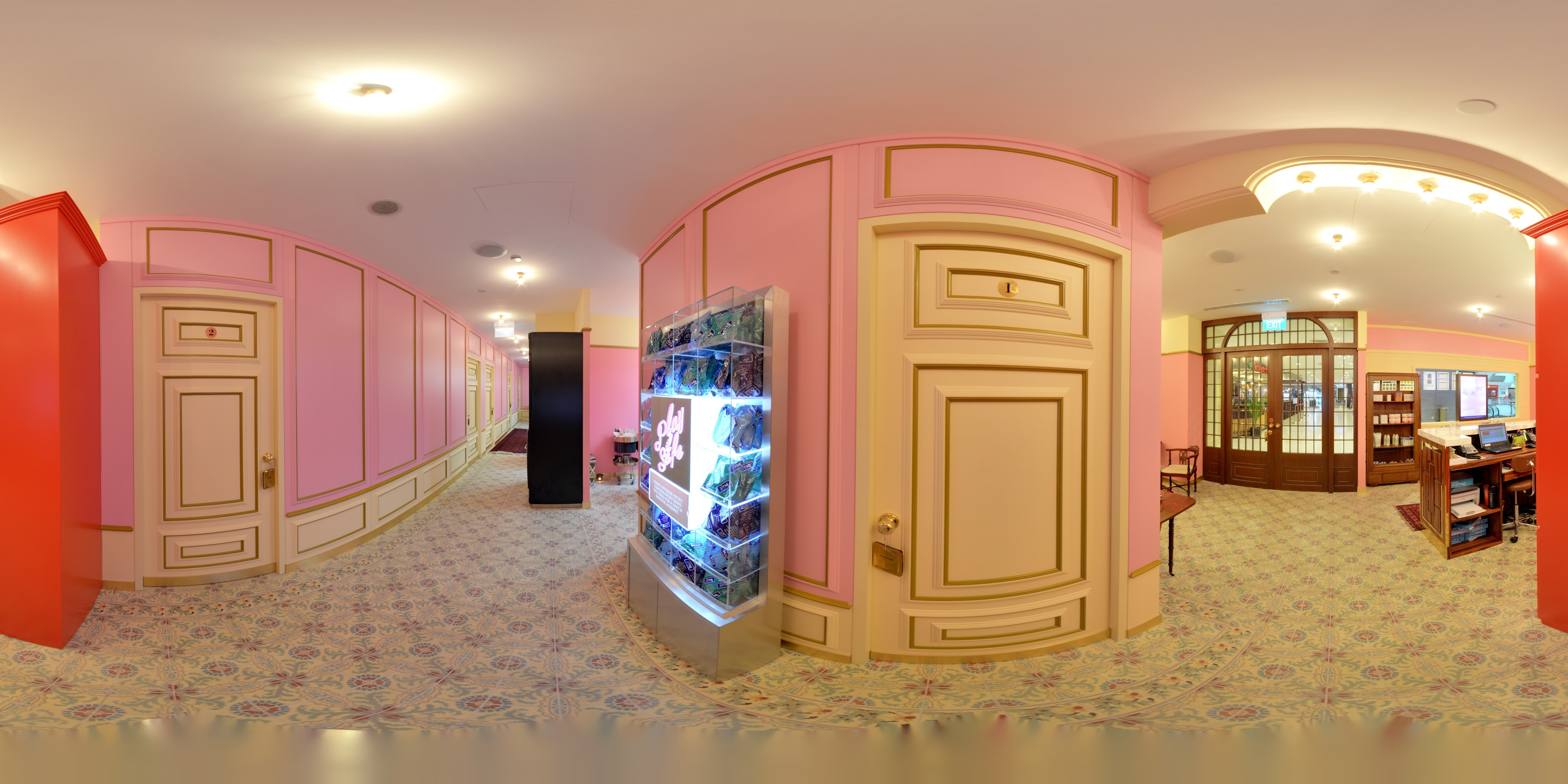 Glamorous Pastel Interior With Arcade